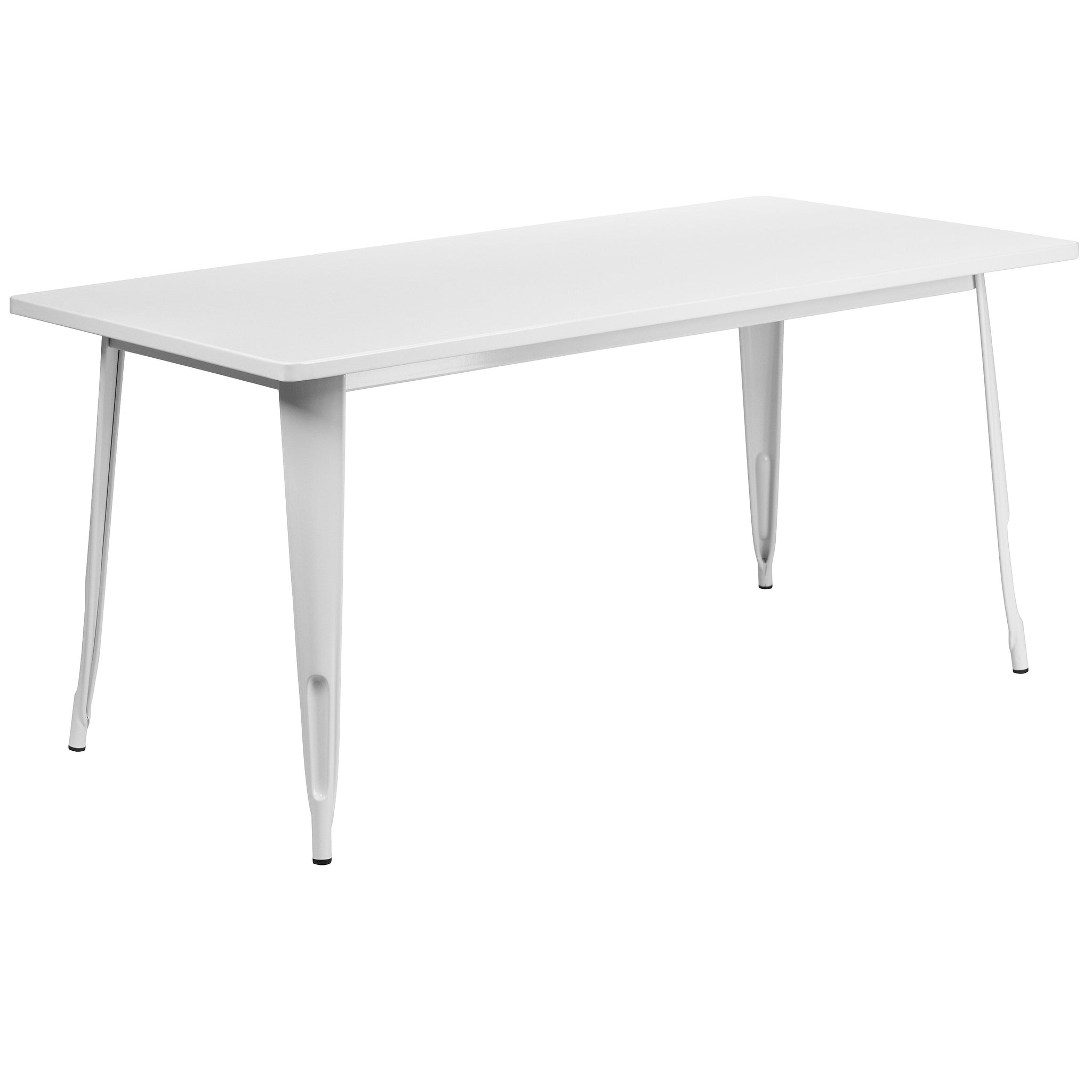 Flash Furniture Darcy Indoor-Outdoor Table Set with 4 Stack Chairs, 63
