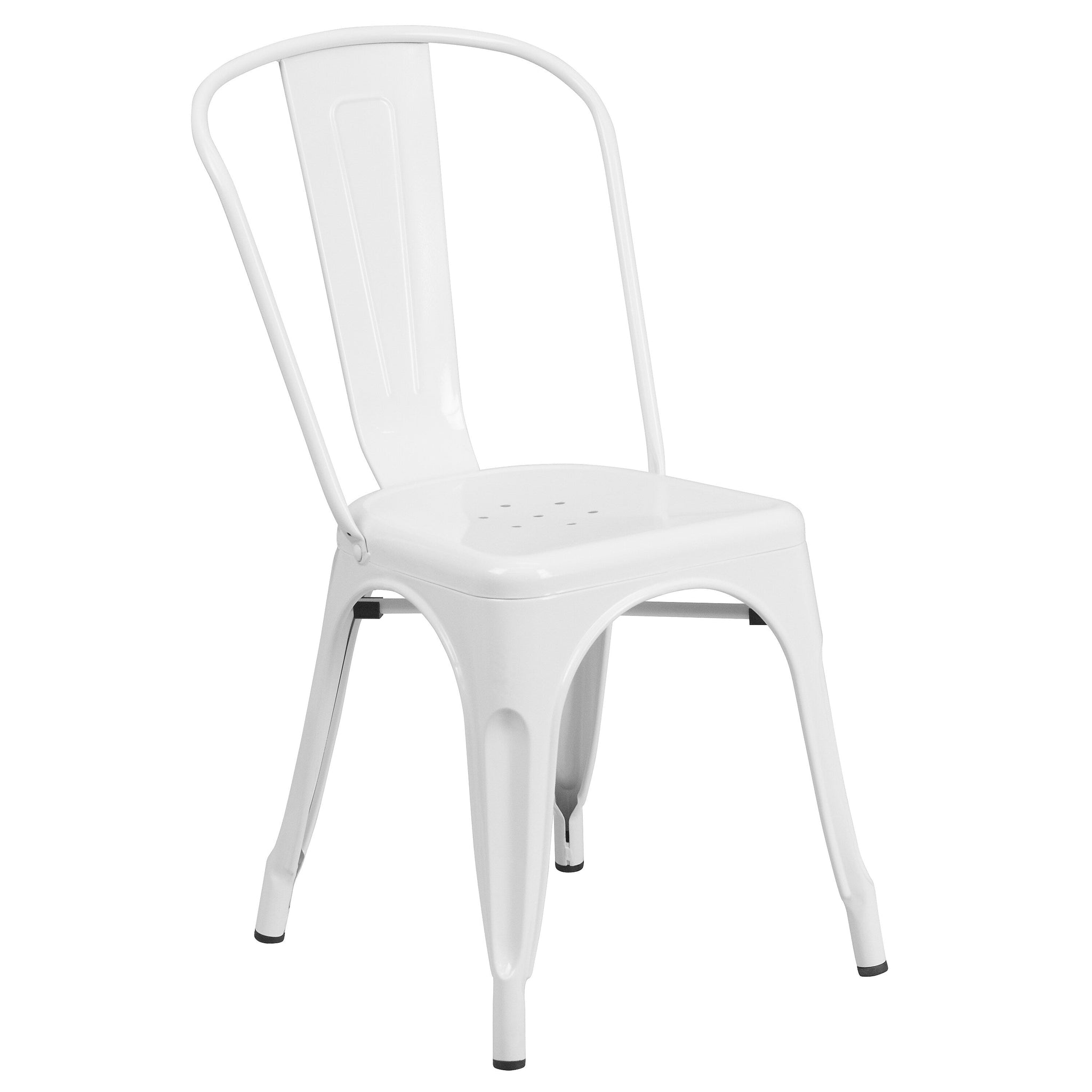 Flash Furniture Darcy Indoor-Outdoor Table Set with 4 Stack Chairs, 63