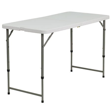 Flash Furniture Elon Folding Table, 47.75" x 23.75", Granite White