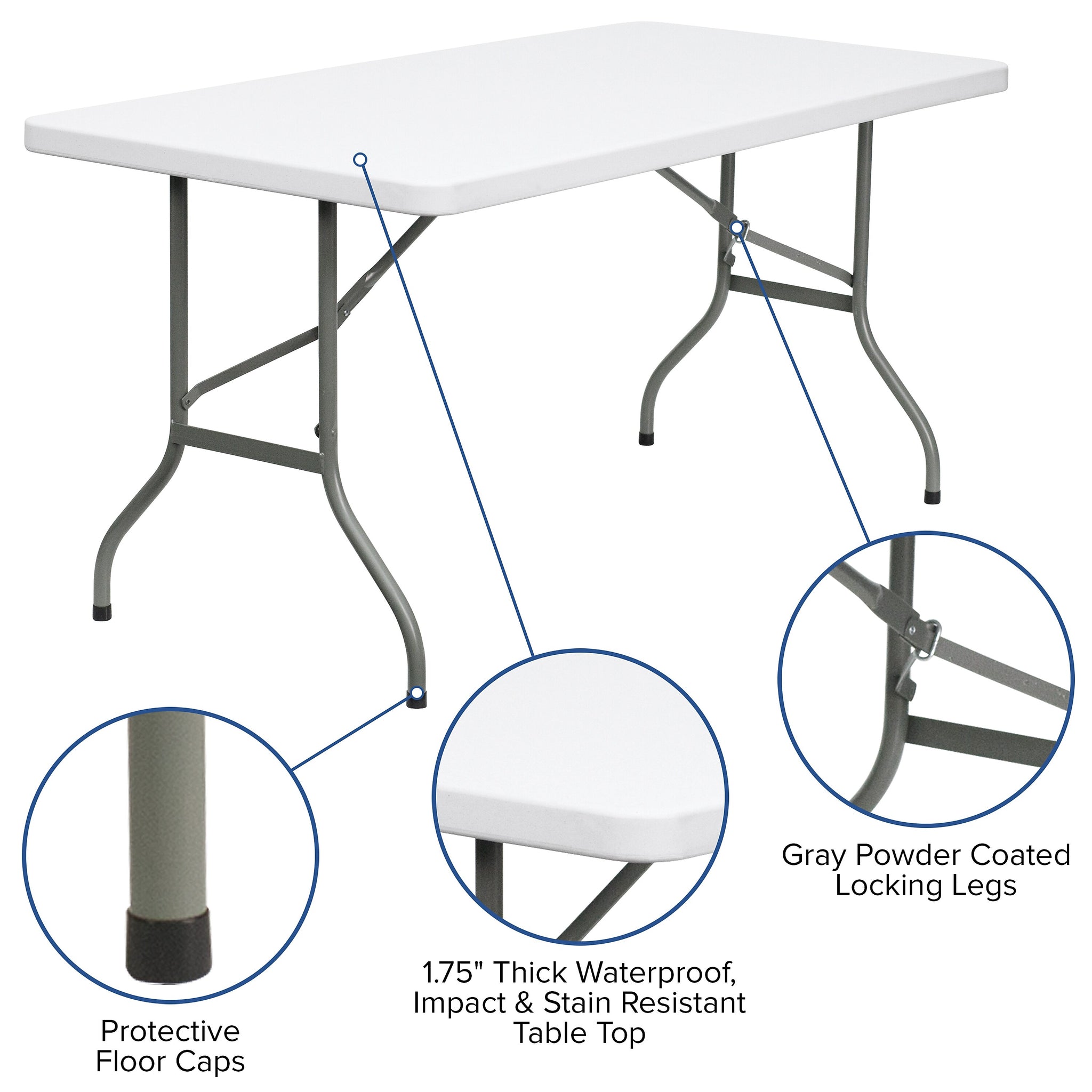 Flash Furniture Elon Folding Table, 60