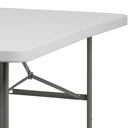 Flash Furniture Elon Folding Table, 60" x 30", Granite White