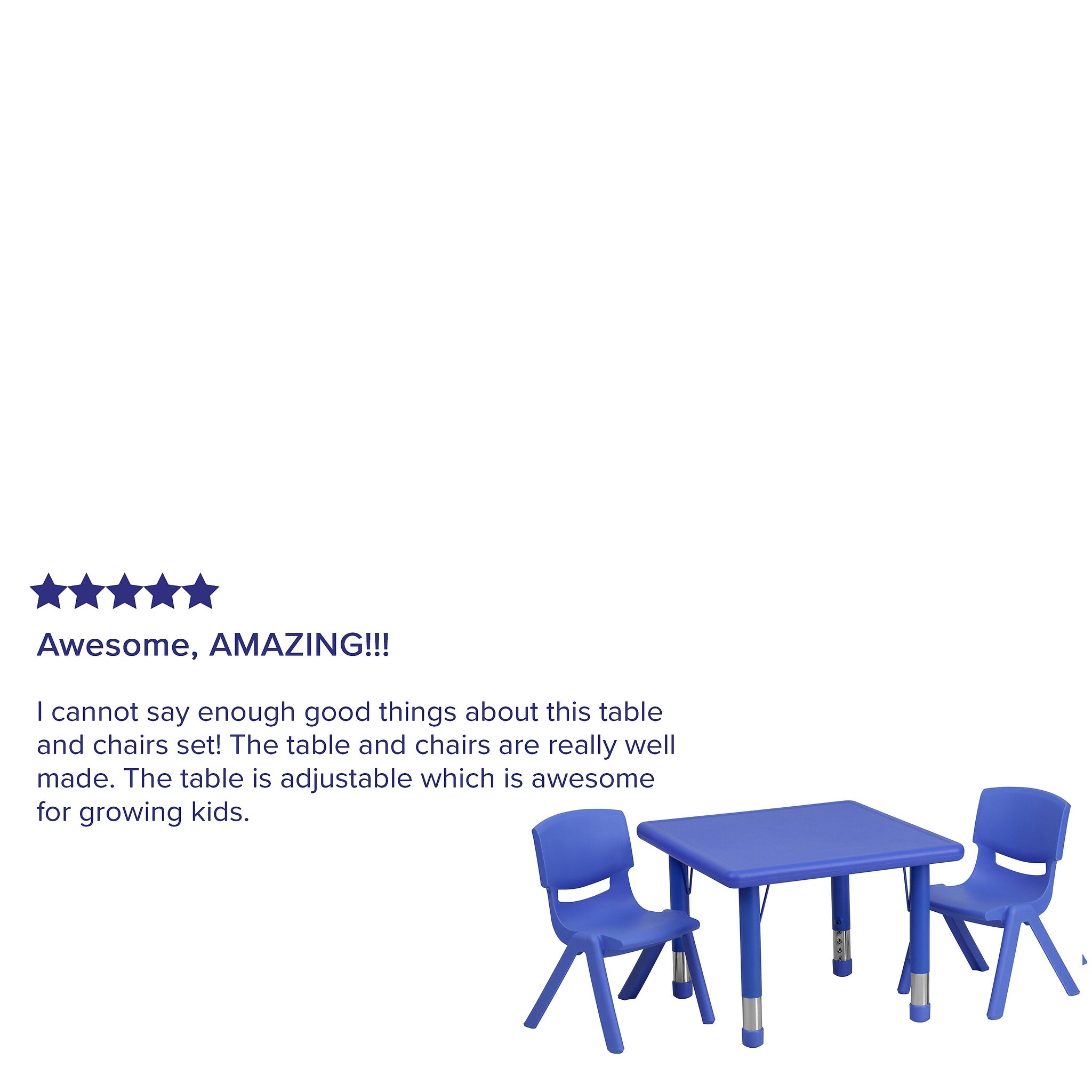 Flash Furniture Emmy Square Activity Table Set, 24