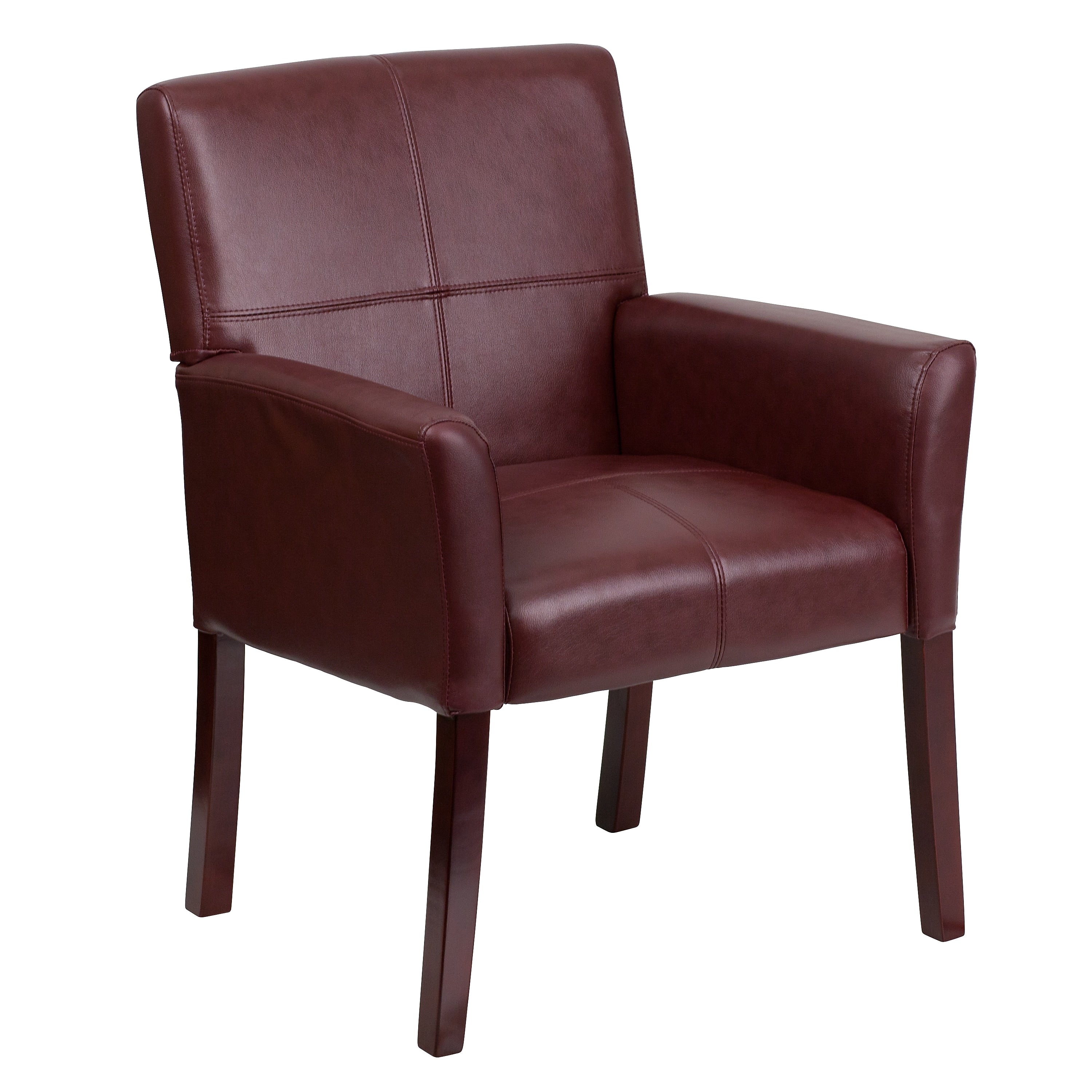 Flash Furniture Executive Leather Reception Chair, Burgundy