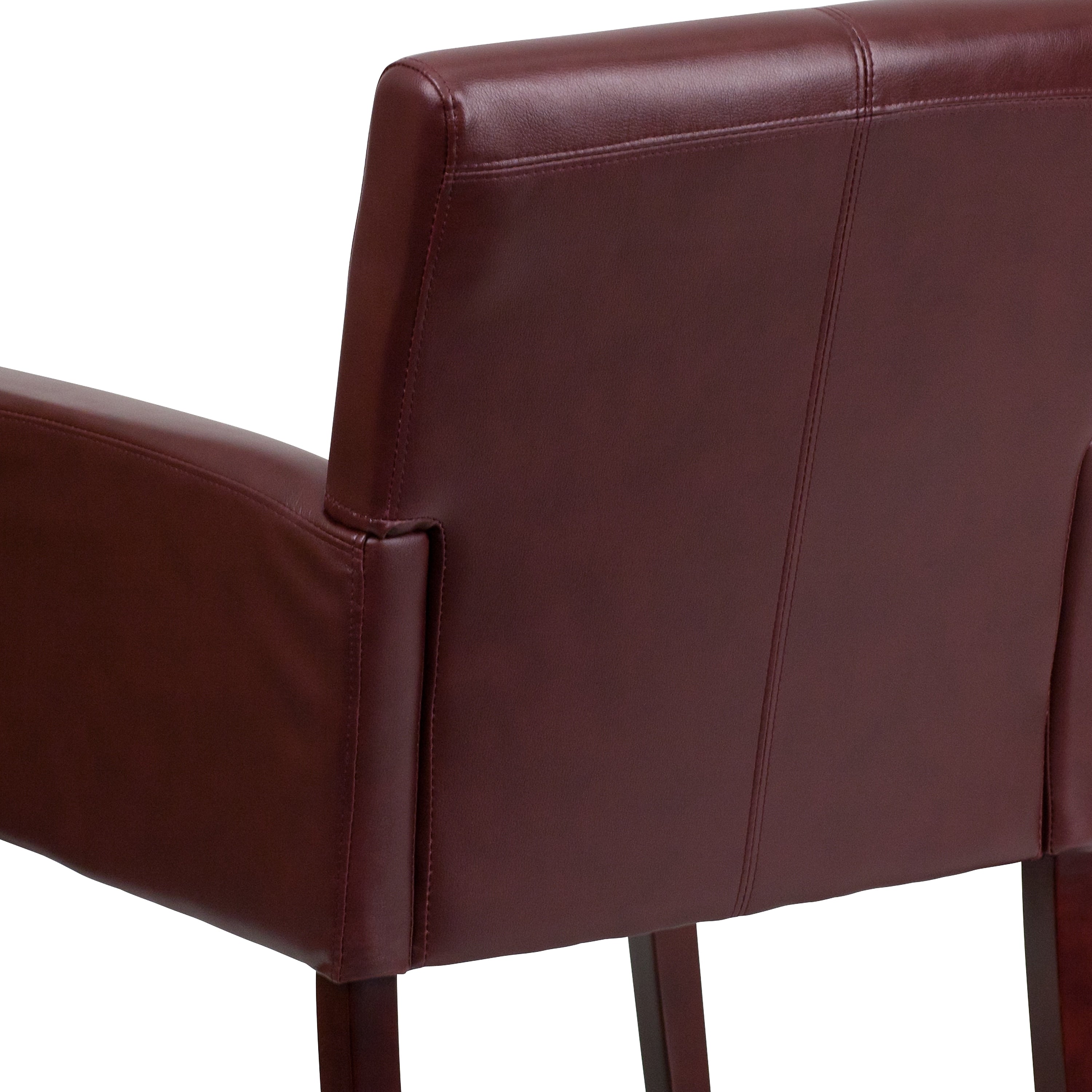 Flash Furniture Executive Leather Reception Chair, Burgundy