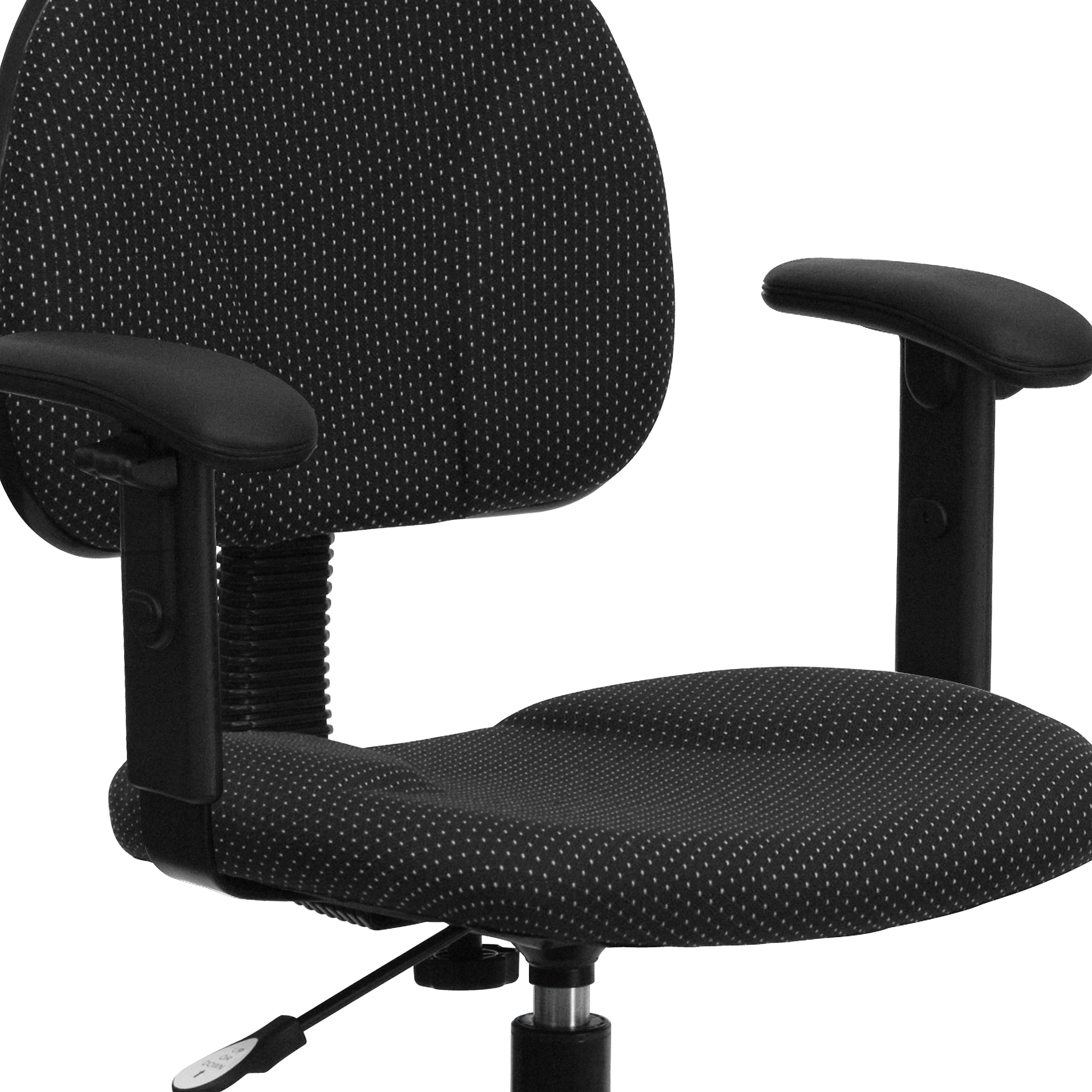 Flash Furniture Fabric And Fire-Retardant Foam Drafting Chair, Patterned Black