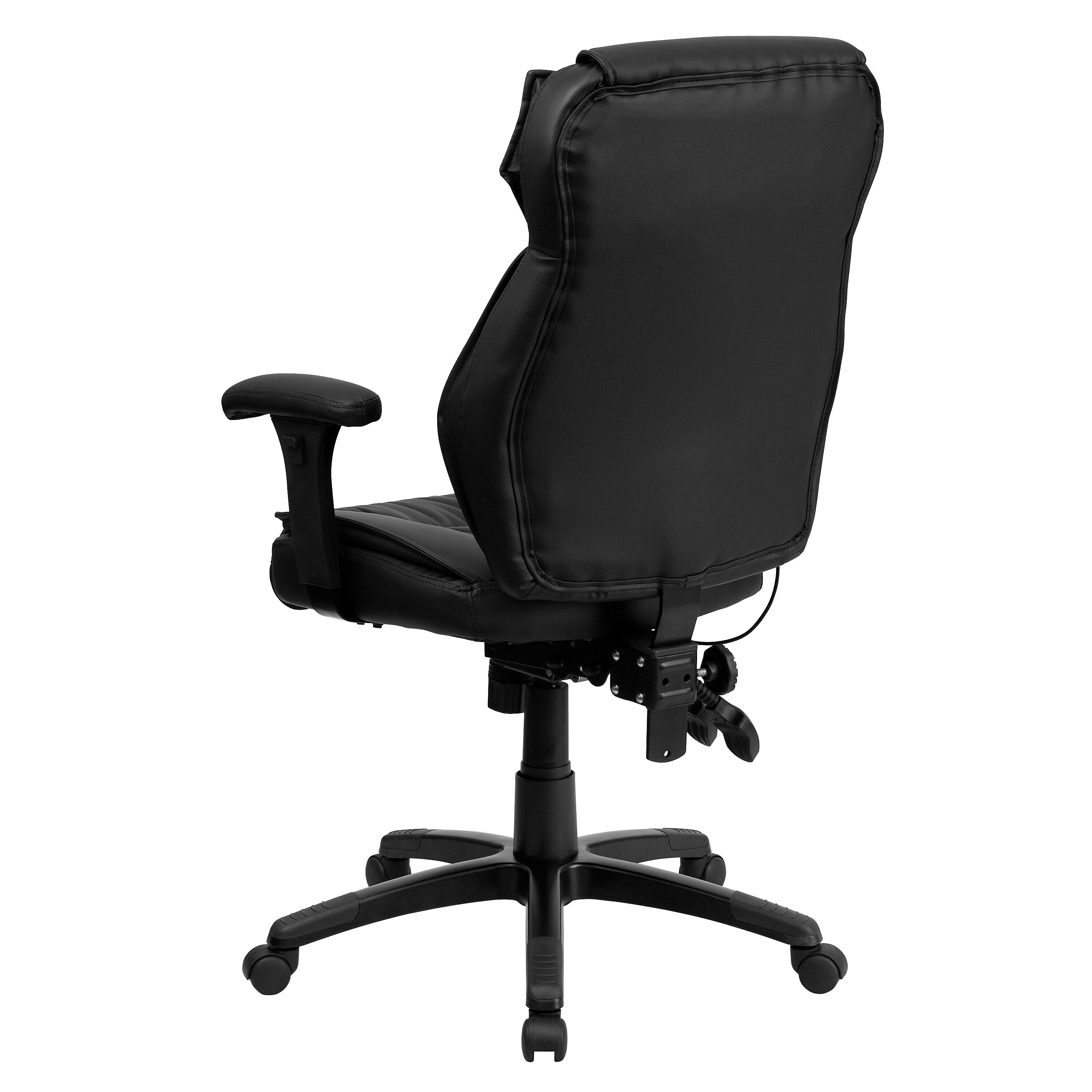 Flash Furniture Hansel Ergonomic LeatherSoft Swivel High Back Executive Office Chair, Black