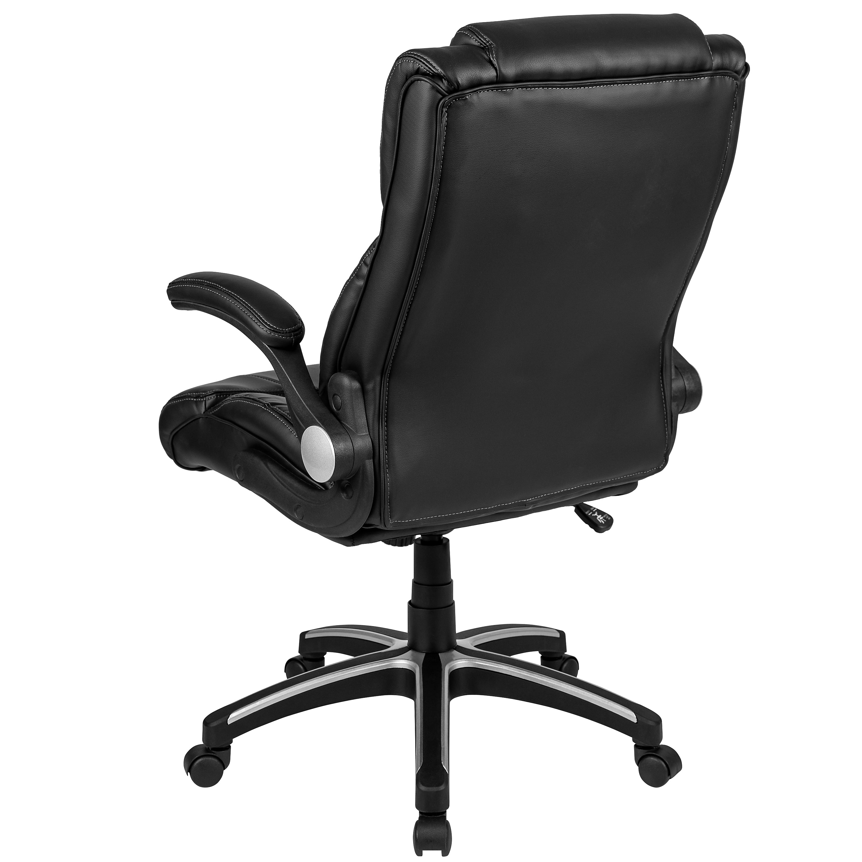 Flash Furniture Hansel LeatherSoft Swivel Executive Office Chair, Black
