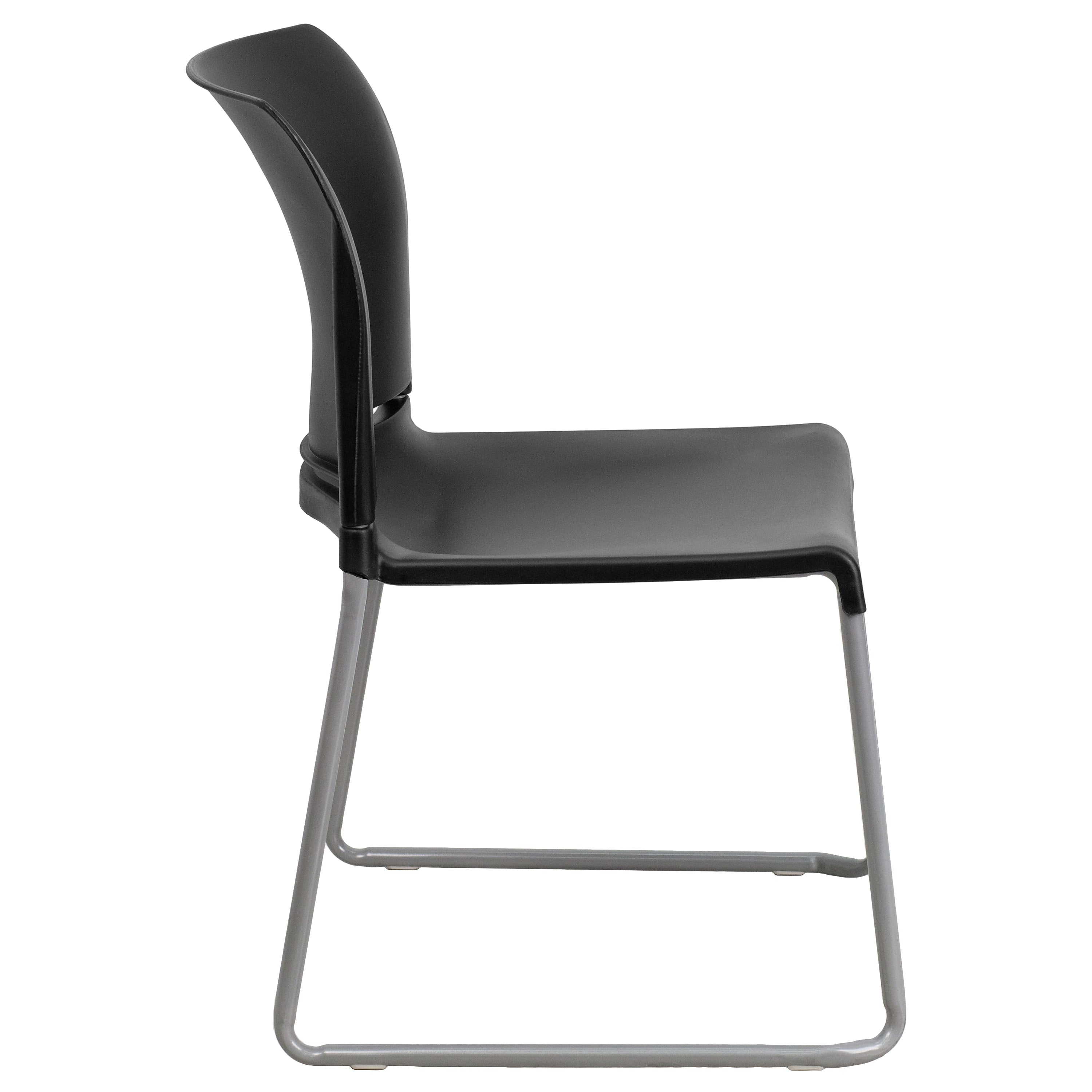 Flash Furniture HERCULES 8Full Back Stack Chairs W/Sled Base, Black, 20/Pack