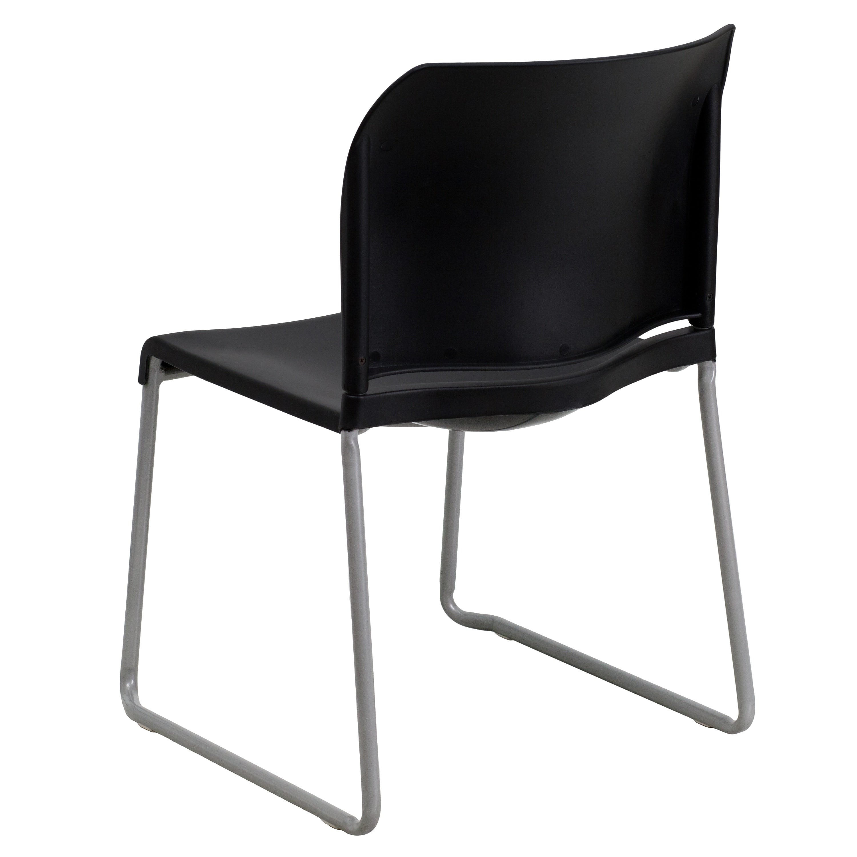 Flash Furniture HERCULES 8Full Back Stack Chairs W/Sled Base, Black, 20/Pack
