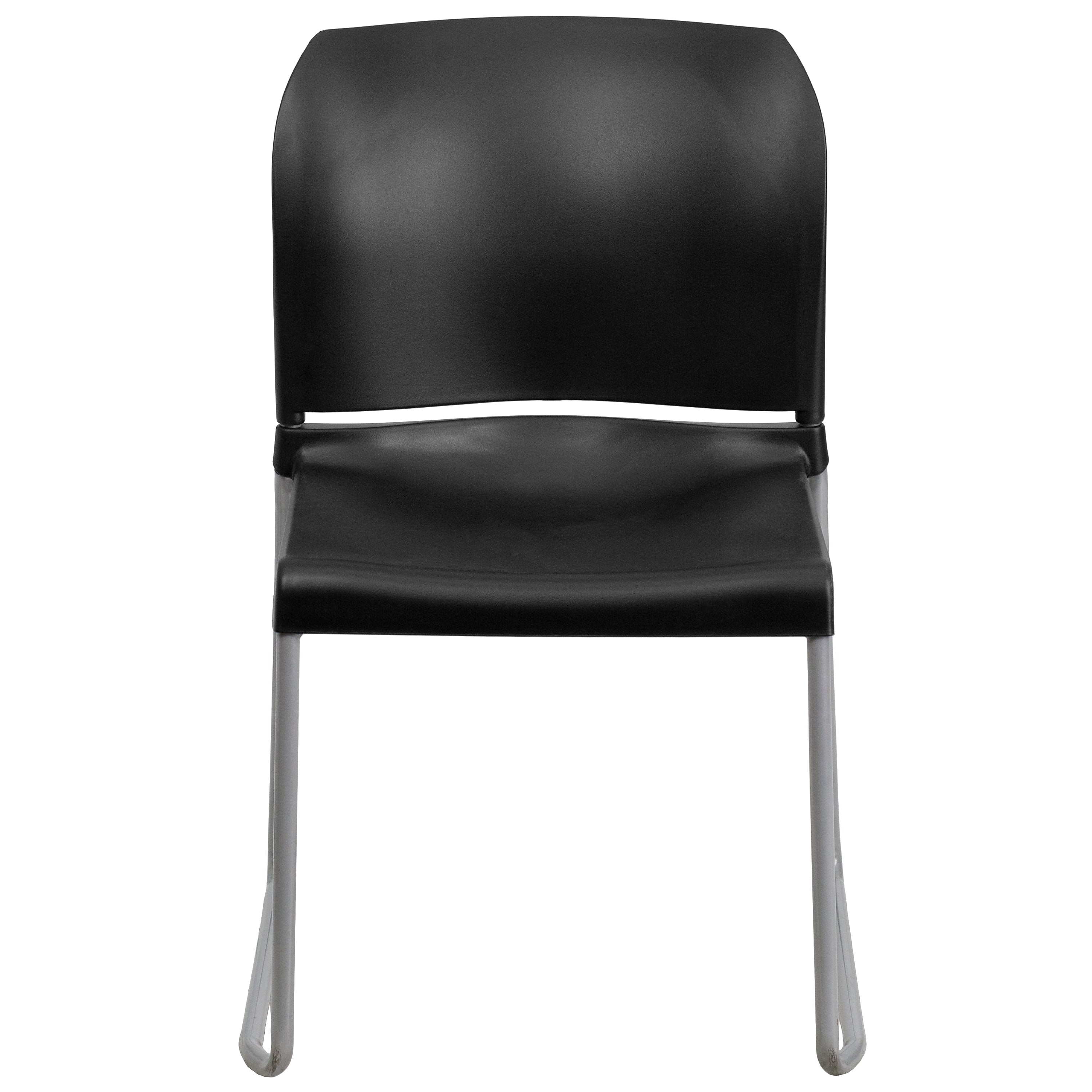 Flash Furniture HERCULES 8Full Back Stack Chairs W/Sled Base, Black, 20/Pack