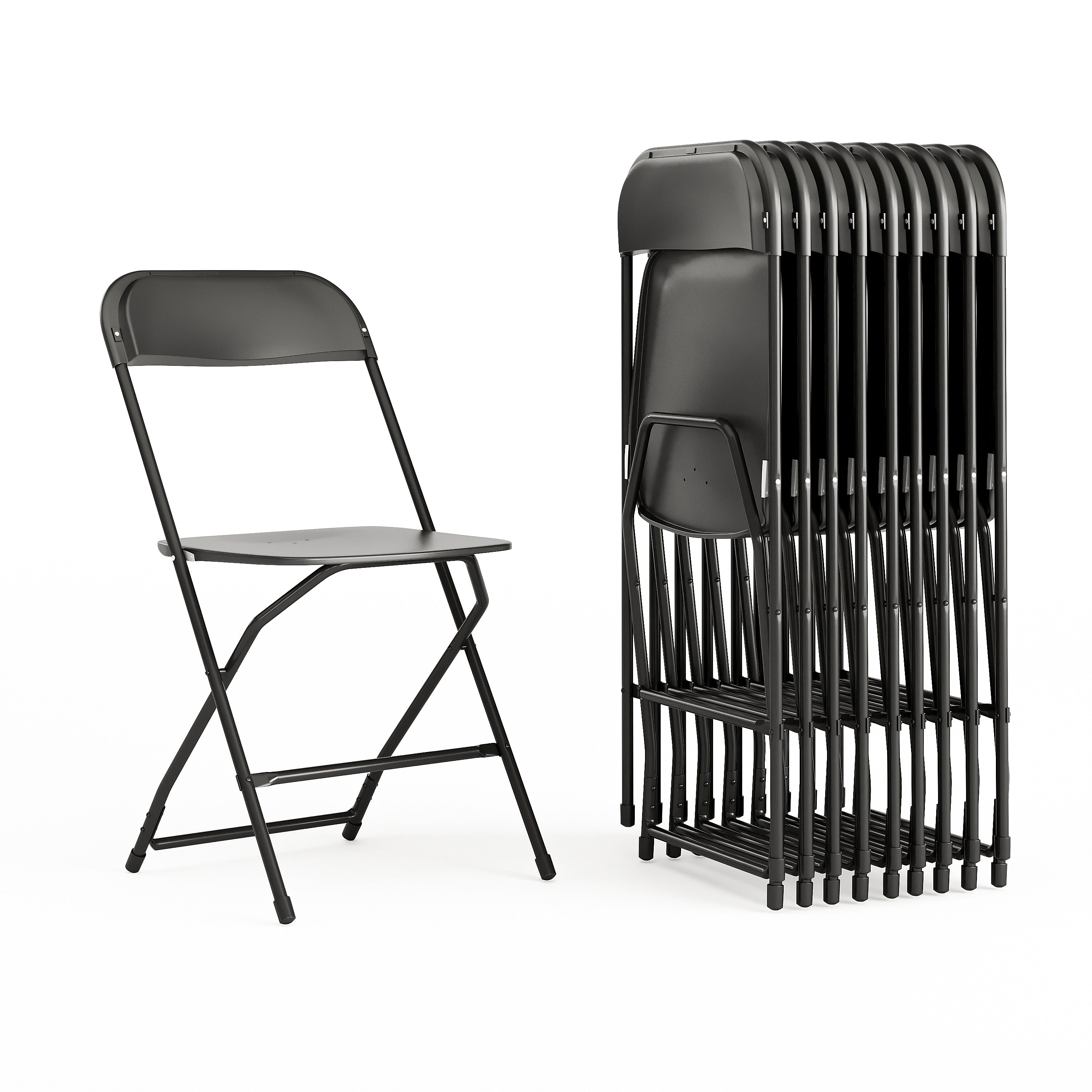 Flash Furniture HERCULES Plastic Student/School Chairs, Black, 10/Pack