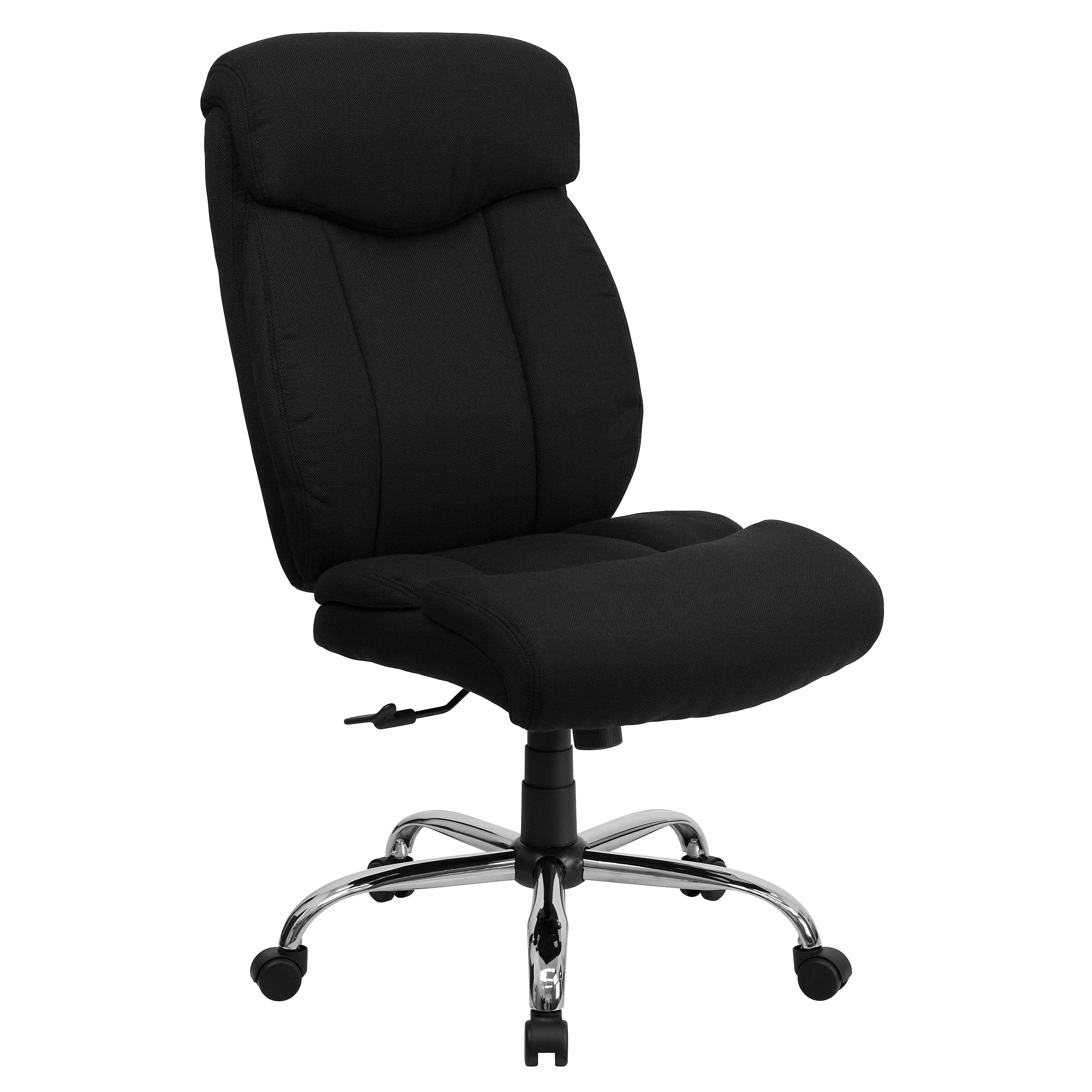 Flash Furniture HERCULES Series Armless Ergonomic Fabric Swivel Big & Tall Executive Office Chair, Black