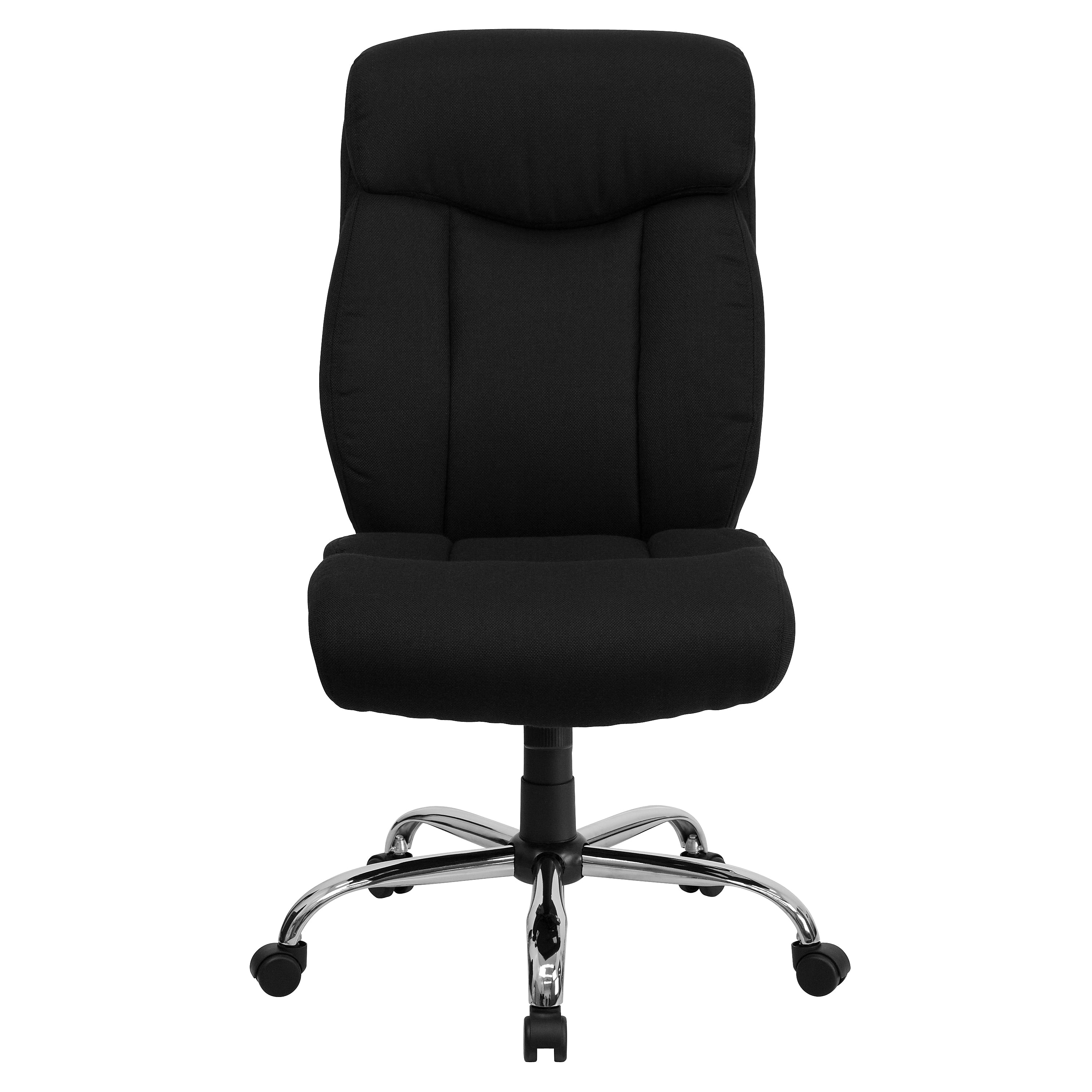 Flash Furniture HERCULES Series Armless Ergonomic Fabric Swivel Big & Tall Executive Office Chair, Black