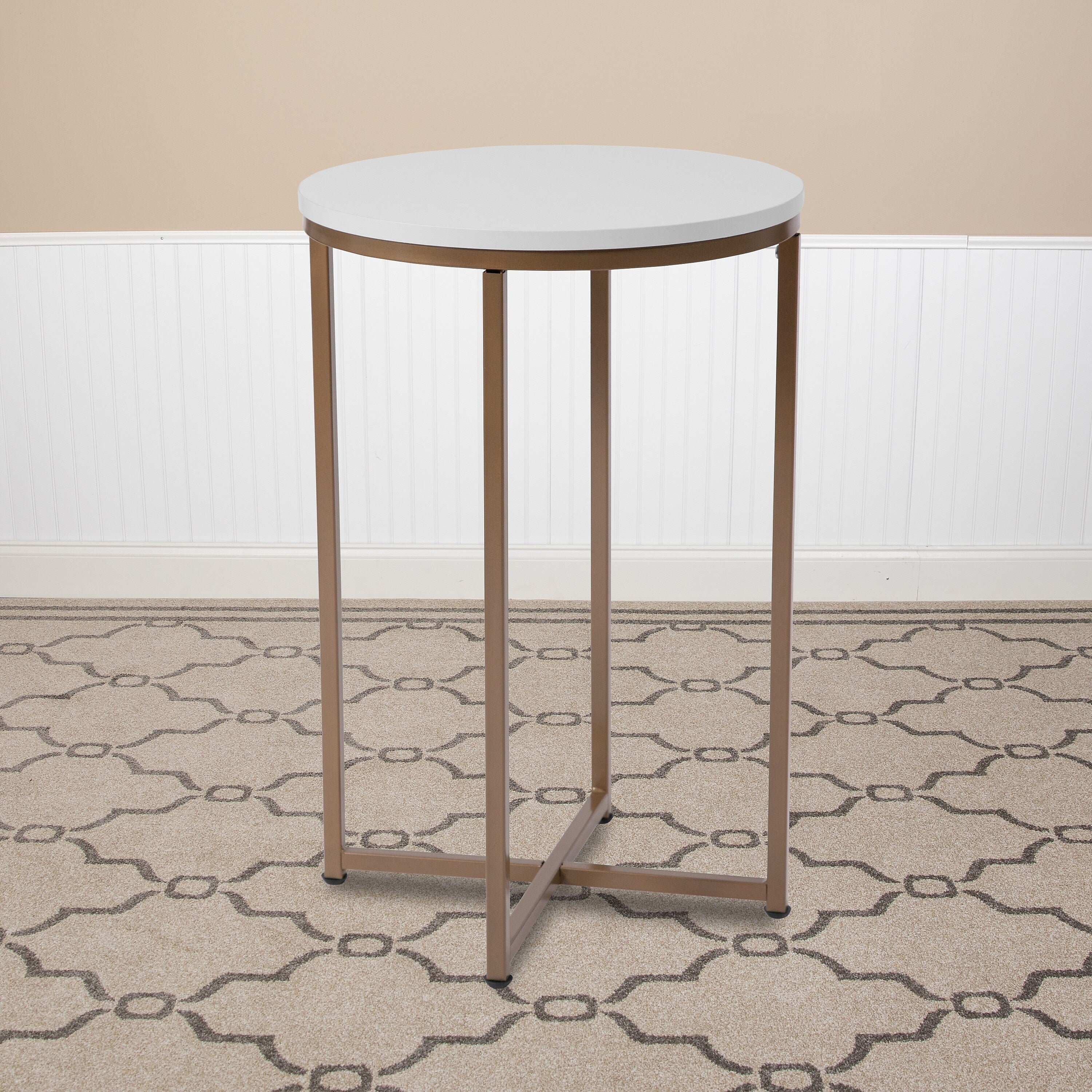 Flash Furniture HERCULES Series End Table, White