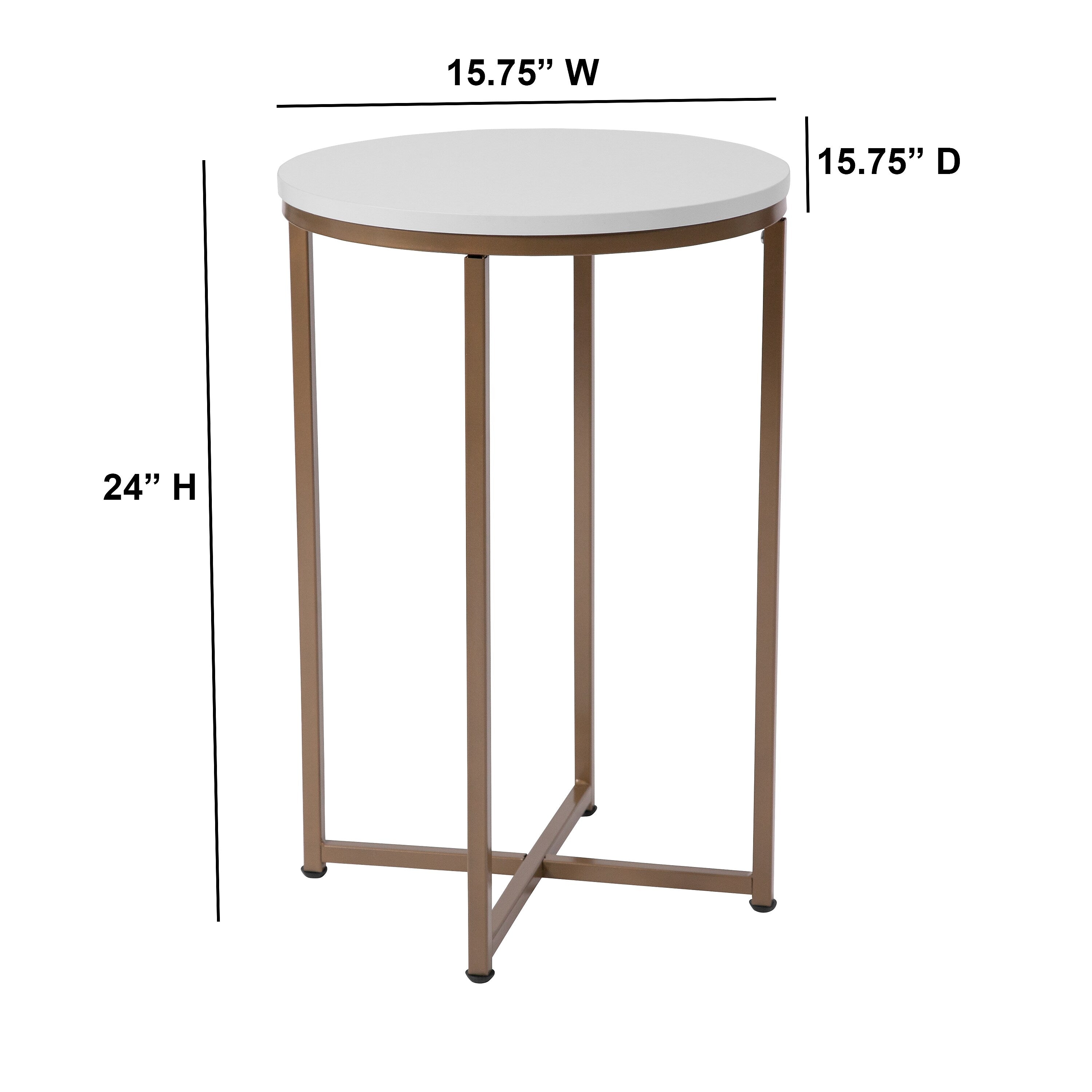 Flash Furniture HERCULES Series End Table, White