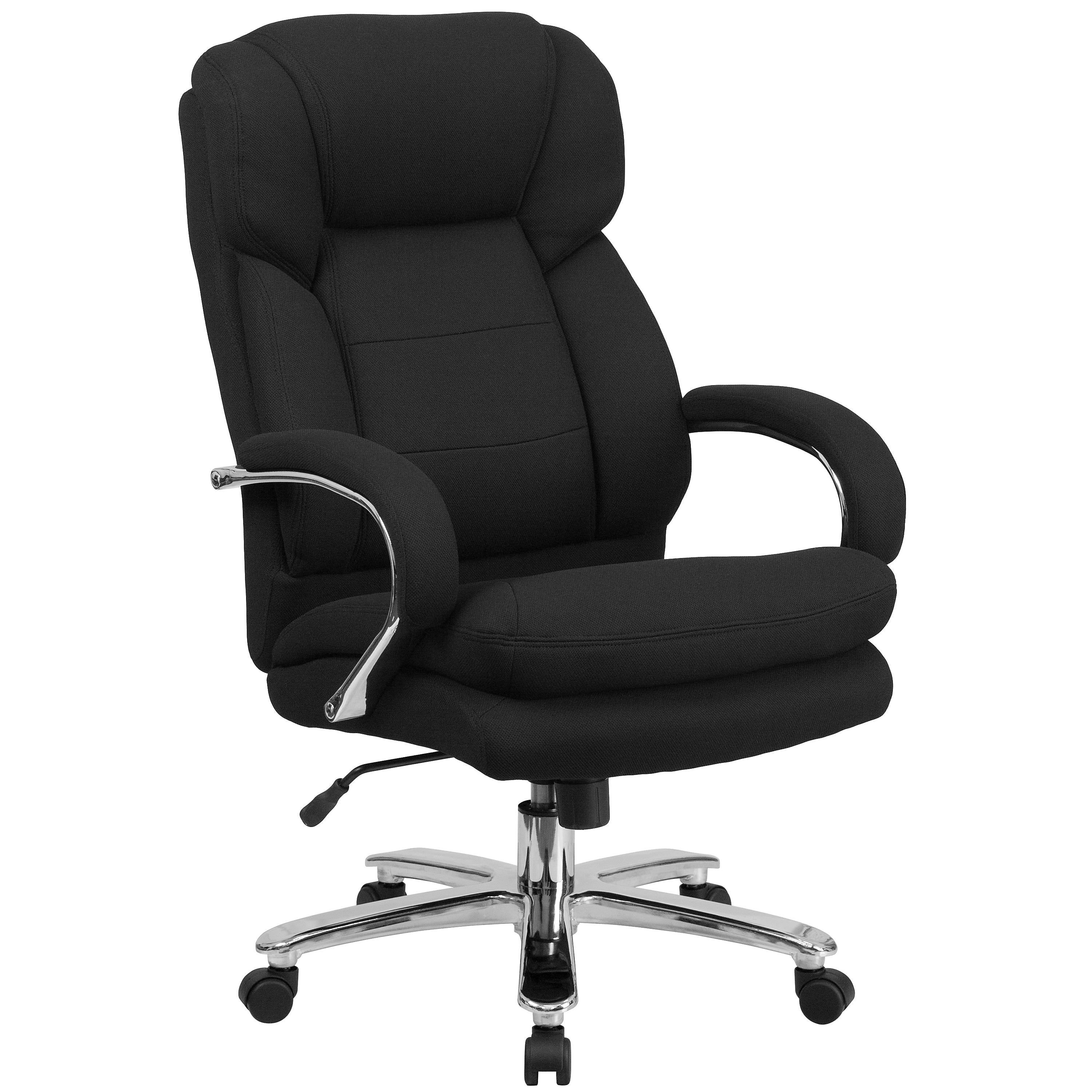 Flash Furniture HERCULES Series Ergonomic Fabric Swivel 24/7 Intensive Use Big & Tall Executive Office Chair, Black