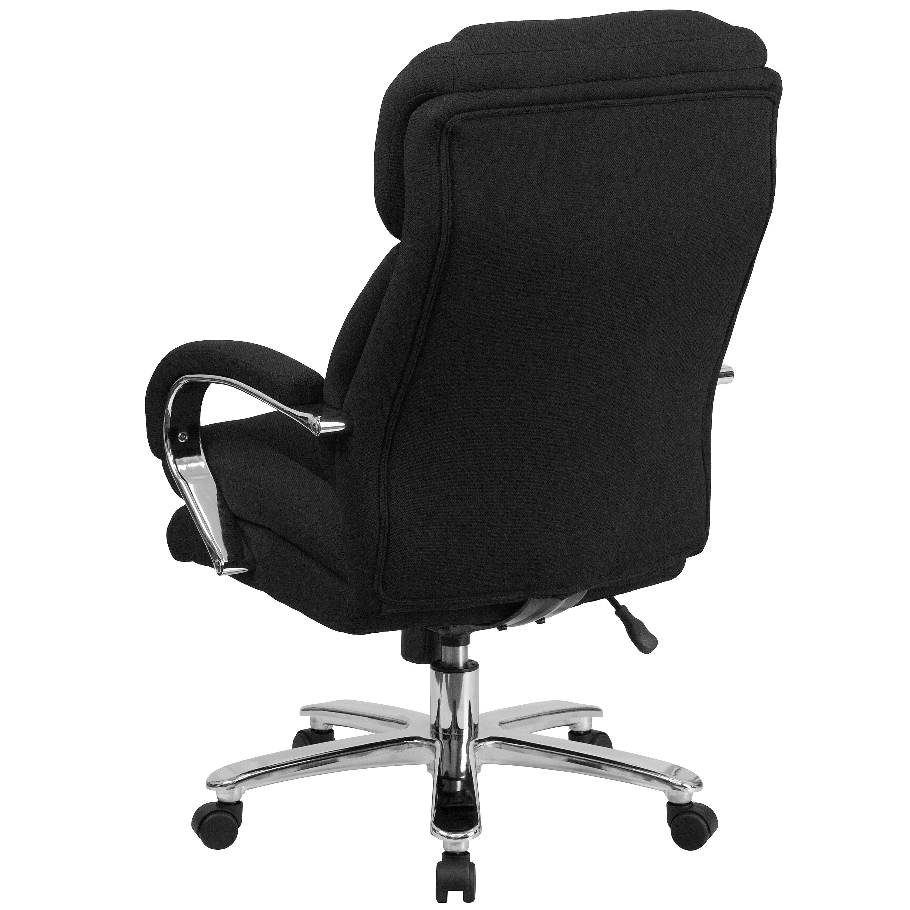 Flash Furniture HERCULES Series Ergonomic Fabric Swivel 24/7 Intensive Use Big & Tall Executive Office Chair, Black