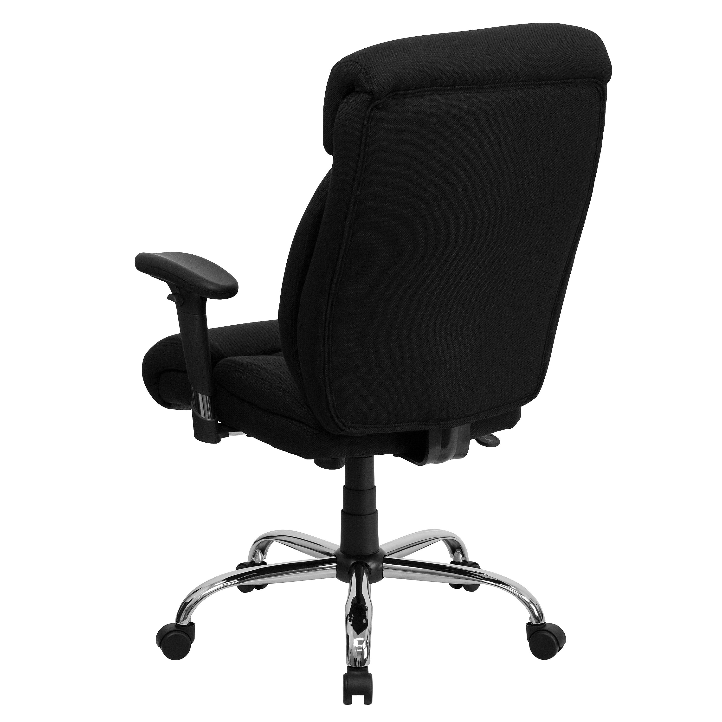 Flash Furniture HERCULES Series Ergonomic Fabric Swivel Big & Tall Executive Office Chair, Black