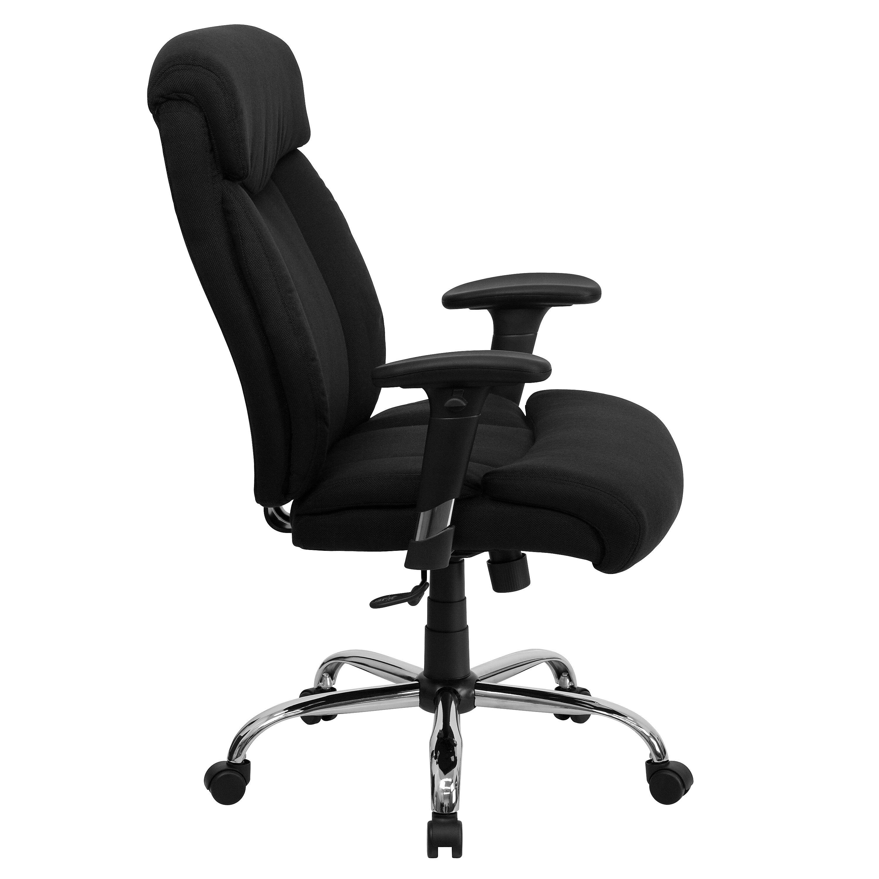 Flash Furniture HERCULES Series Ergonomic Fabric Swivel Big & Tall Executive Office Chair, Black