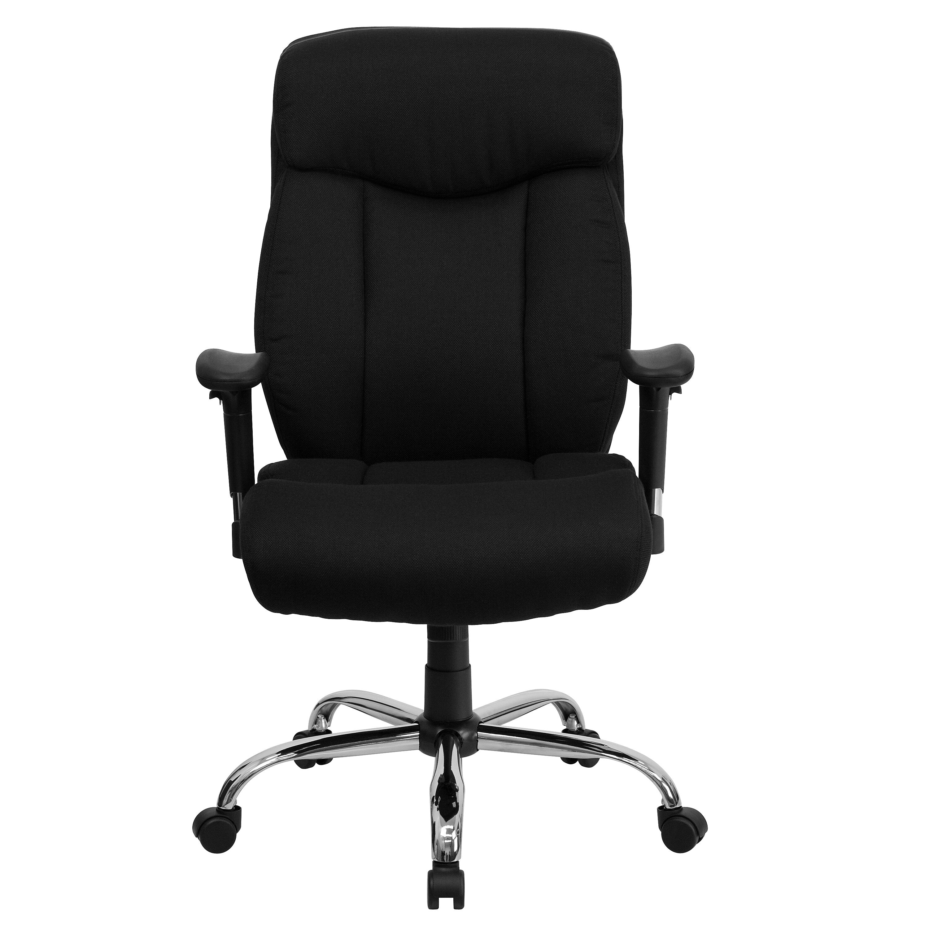 Flash Furniture HERCULES Series Ergonomic Fabric Swivel Big & Tall Executive Office Chair, Black