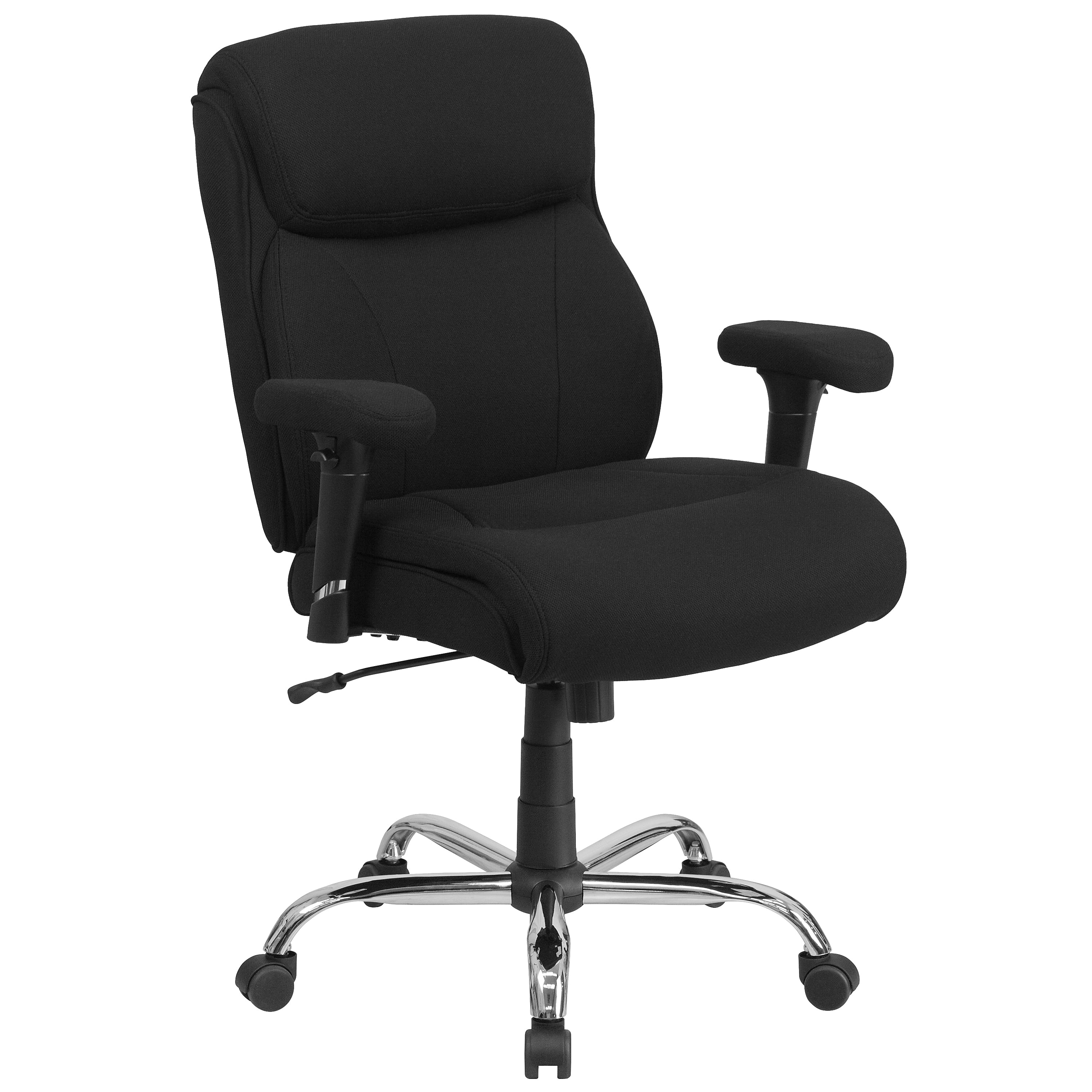 Flash Furniture HERCULES Series Ergonomic Fabric Swivel Big & Tall Task Office Chair, Black