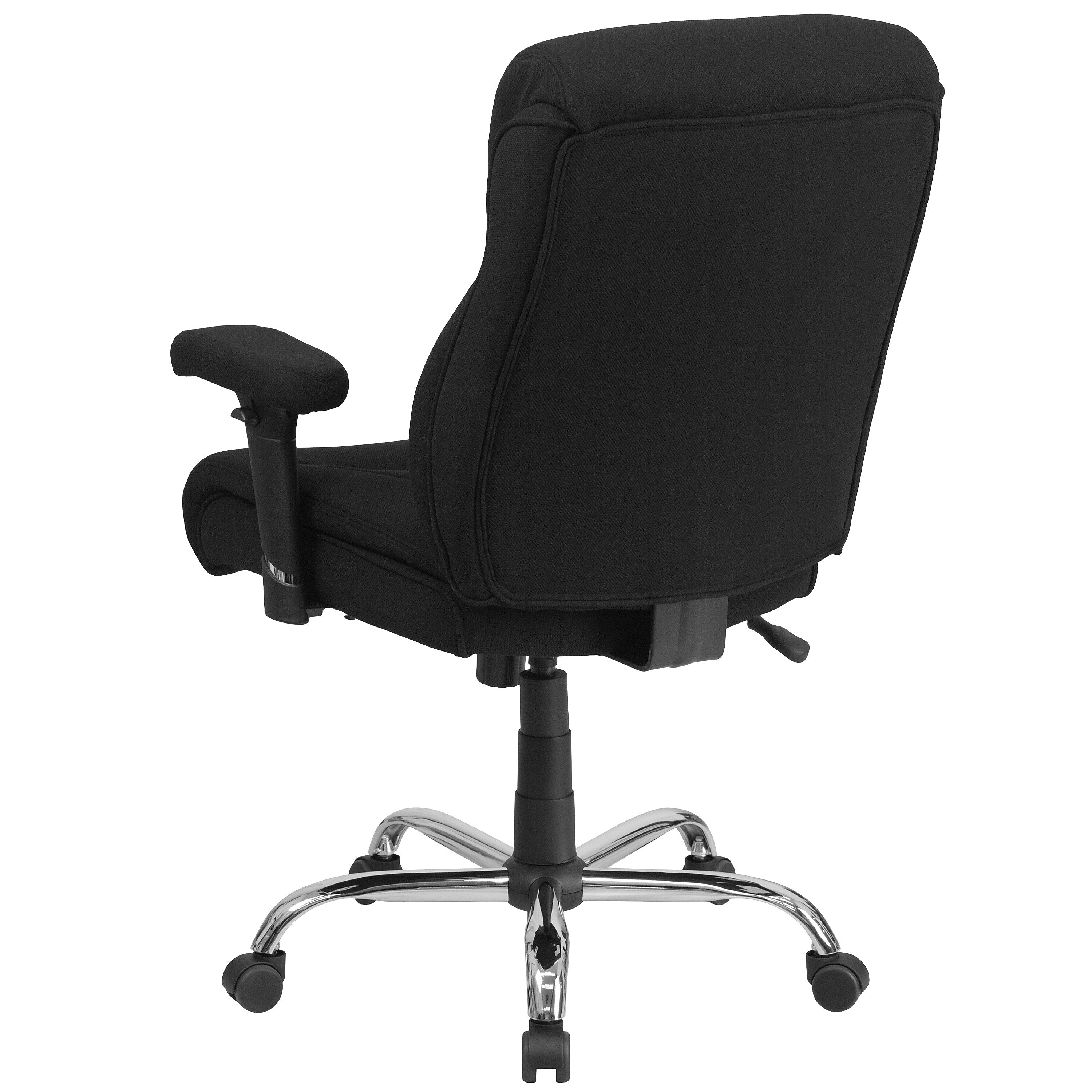 Flash Furniture HERCULES Series Ergonomic Fabric Swivel Big & Tall Task Office Chair, Black
