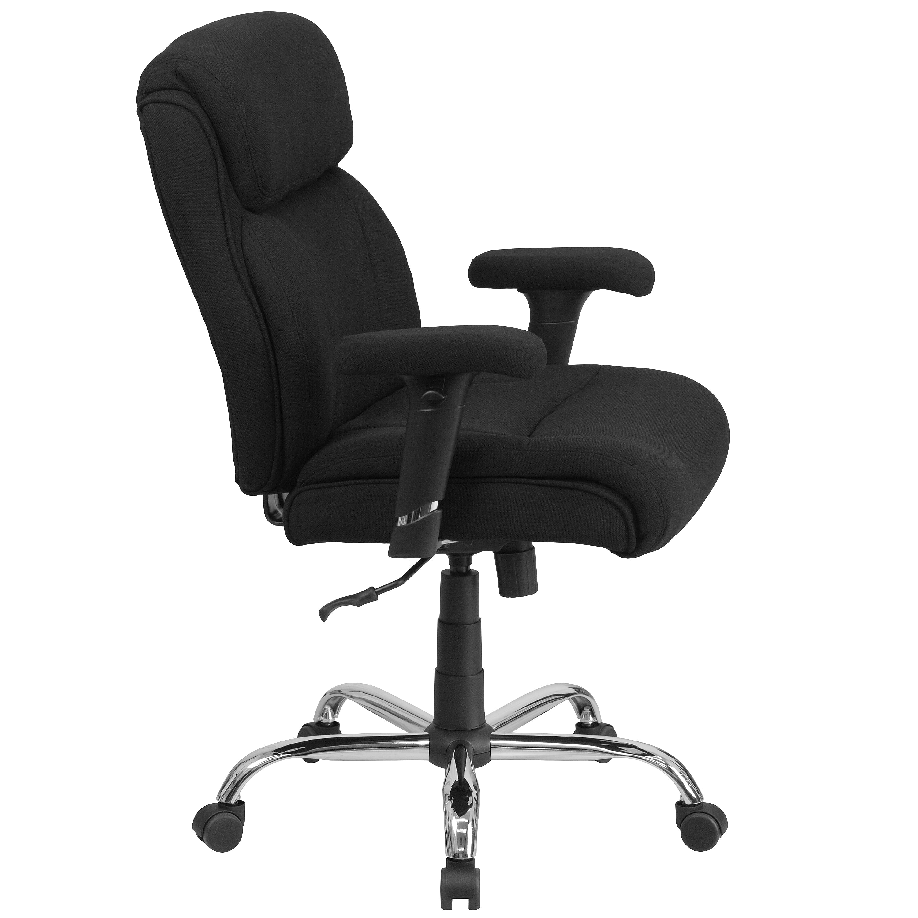 Flash Furniture HERCULES Series Ergonomic Fabric Swivel Big & Tall Task Office Chair, Black