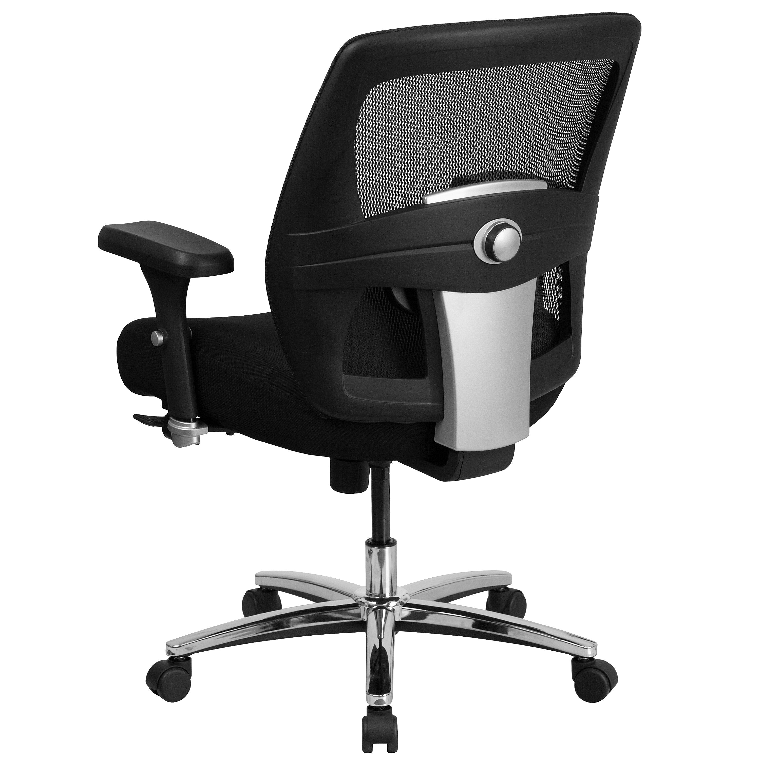 Flash Furniture HERCULES Series Ergonomic Mesh Swivel 24/7 Intensive Use Big & Tall Executive Office Chair, Black