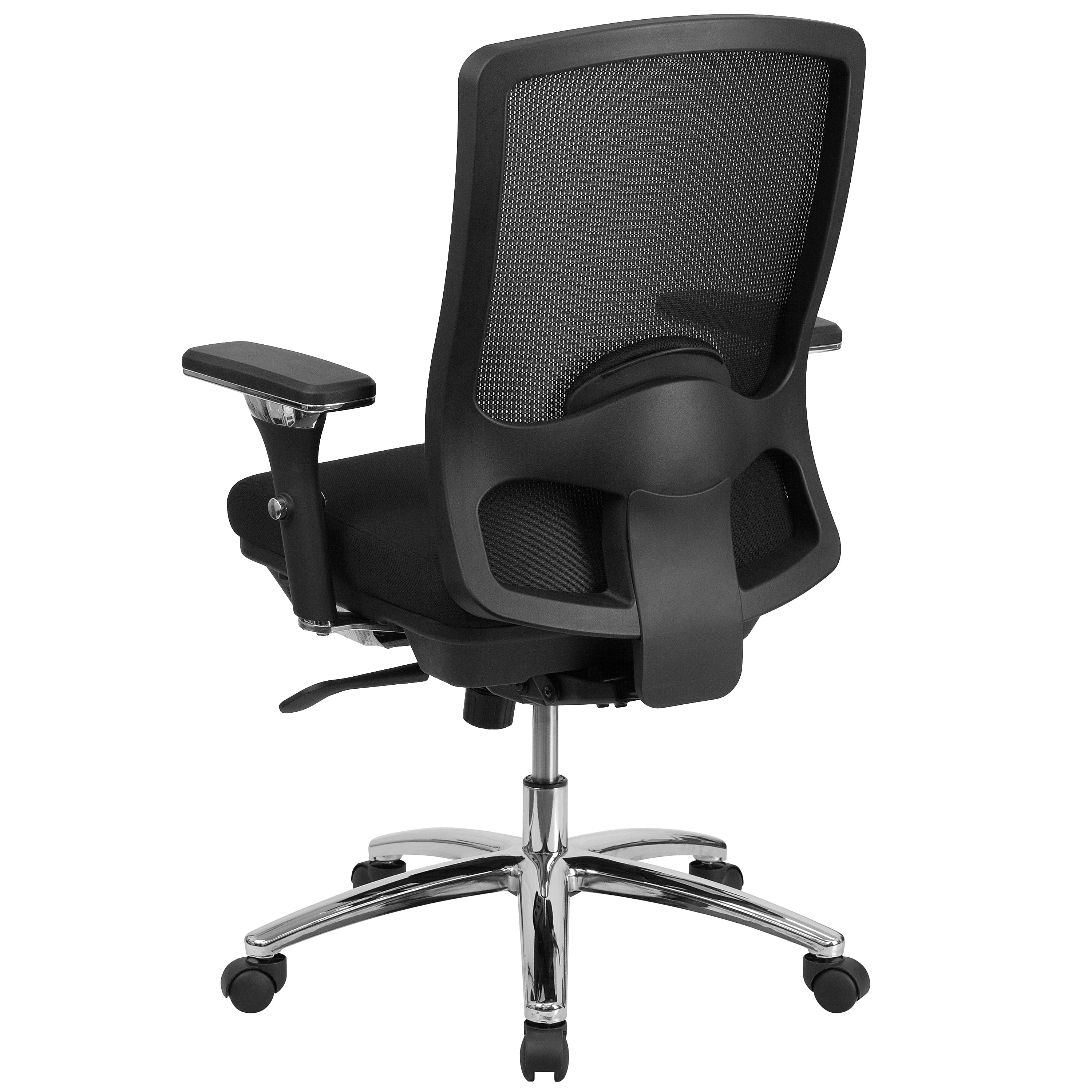Flash Furniture HERCULES Series Ergonomic Mesh Swivel 24/7 Intensive Use Big & Tall Multifunction Office Chair, Black