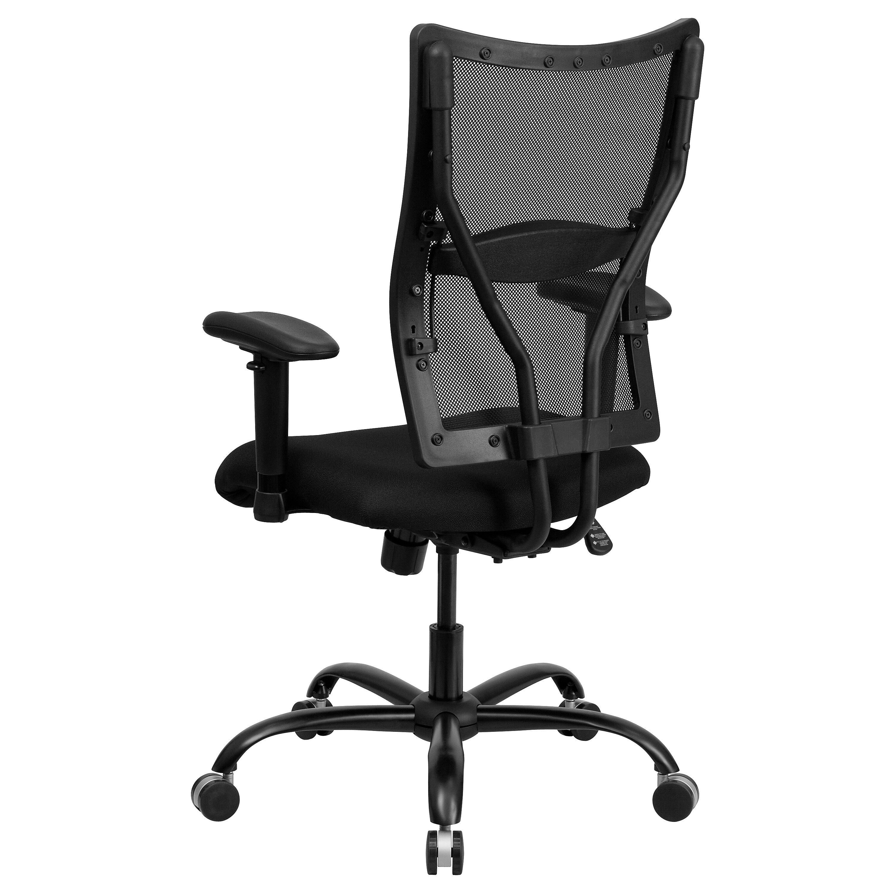 Flash Furniture HERCULES Series Ergonomic Mesh Swivel Big & Tall Executive Office Chair, Black