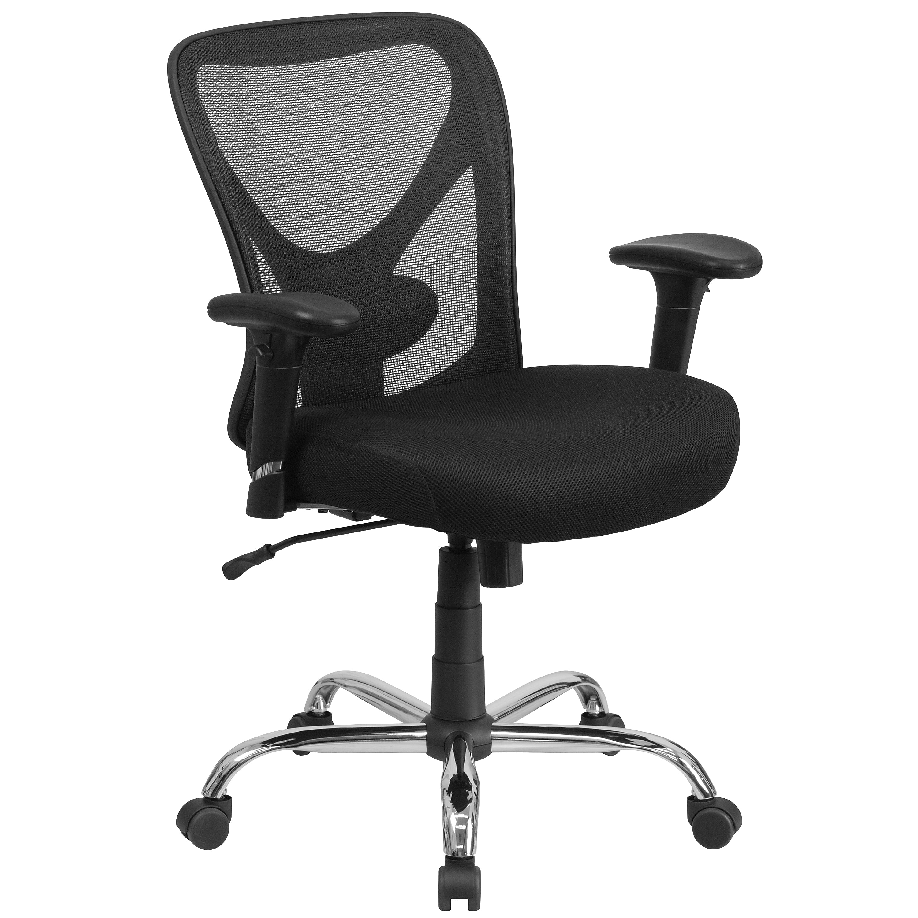 Flash Furniture HERCULES Series Ergonomic Mesh Swivel Big & Tall Office Chair, Black