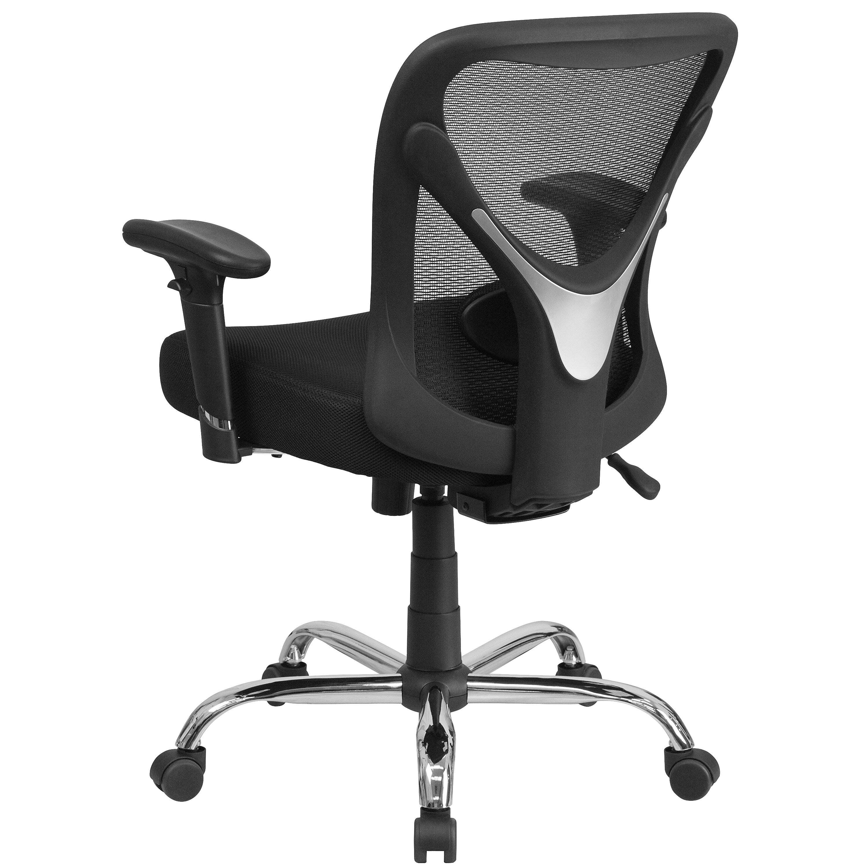 Flash Furniture HERCULES Series Ergonomic Mesh Swivel Big & Tall Office Chair, Black