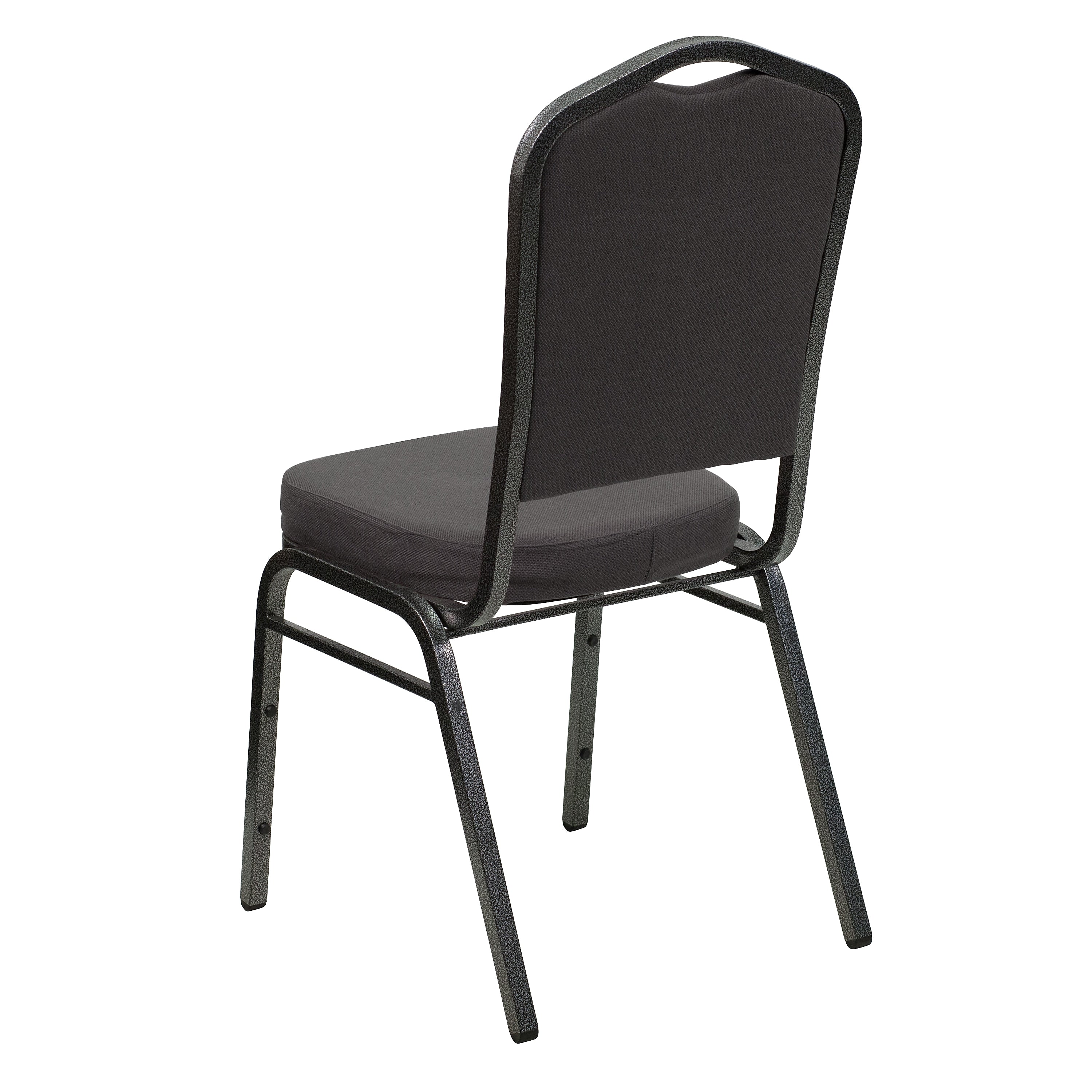 Flash Furniture HERCULES Series Fabric Banquet Stacking Chair, Gray/Silver Vein Frame, 4 Pack