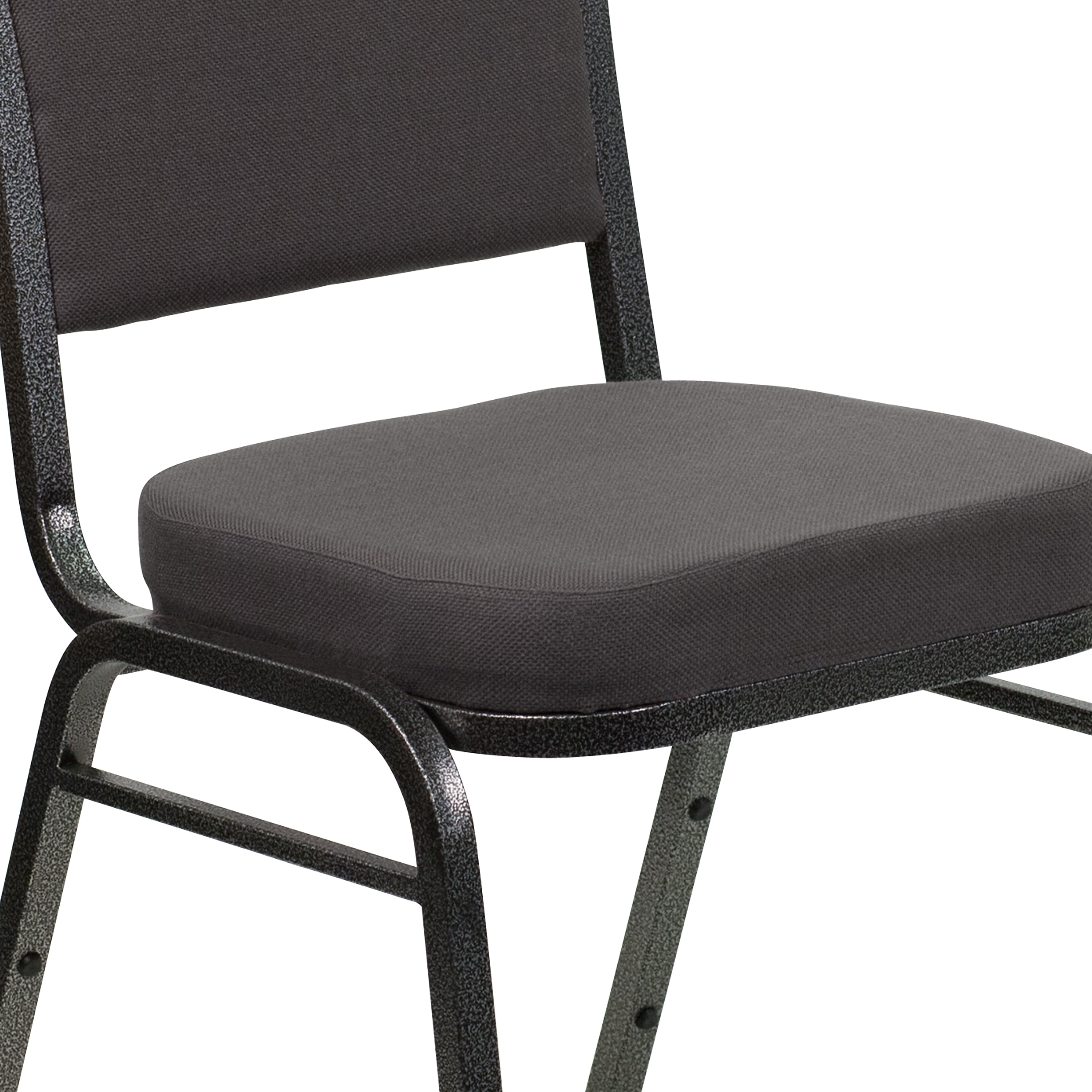 Flash Furniture HERCULES Series Fabric Banquet Stacking Chair, Gray/Silver Vein Frame, 4 Pack