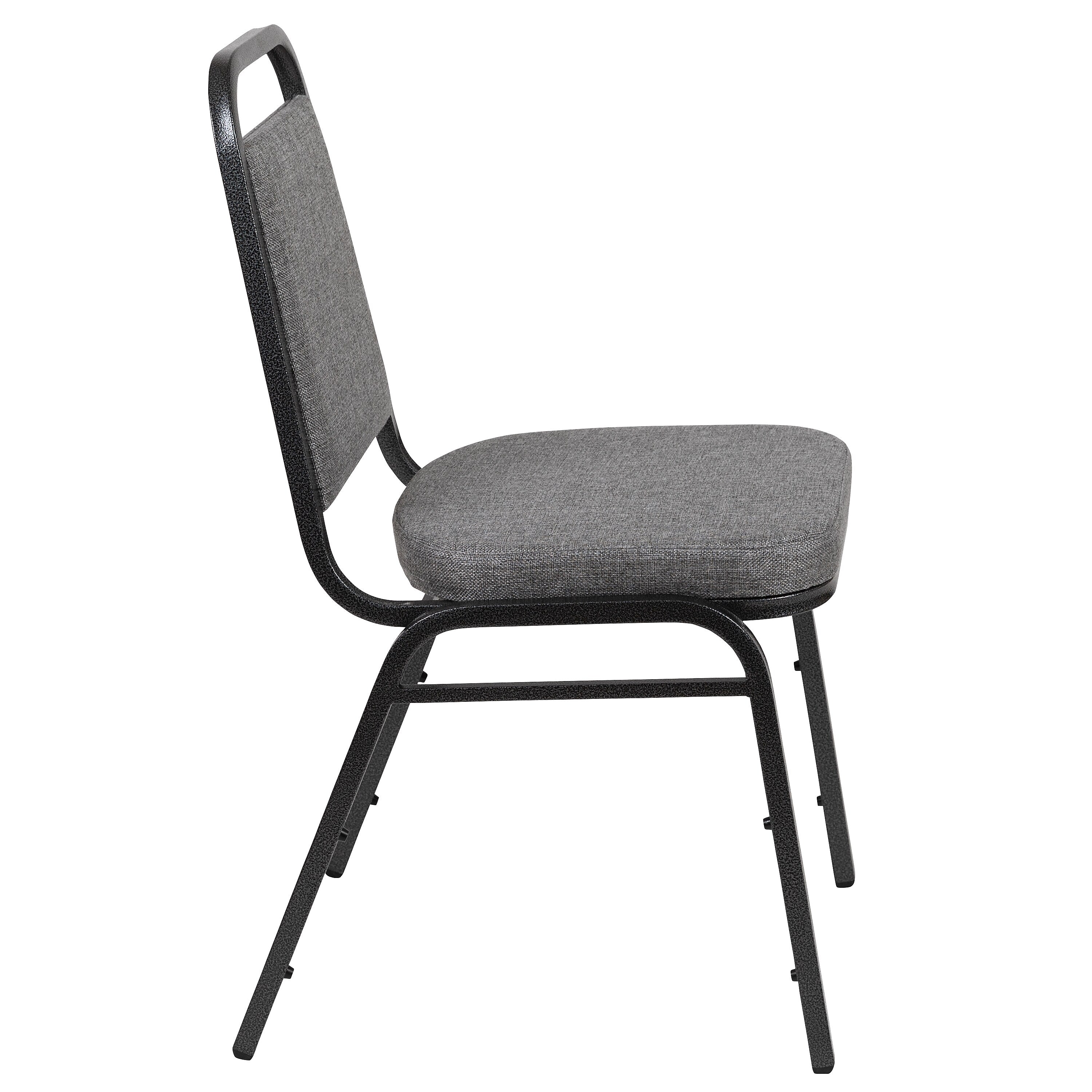 Flash Furniture HERCULES Series Fabric Stacking Banquet Chair, Gray/Silver Vein Frame