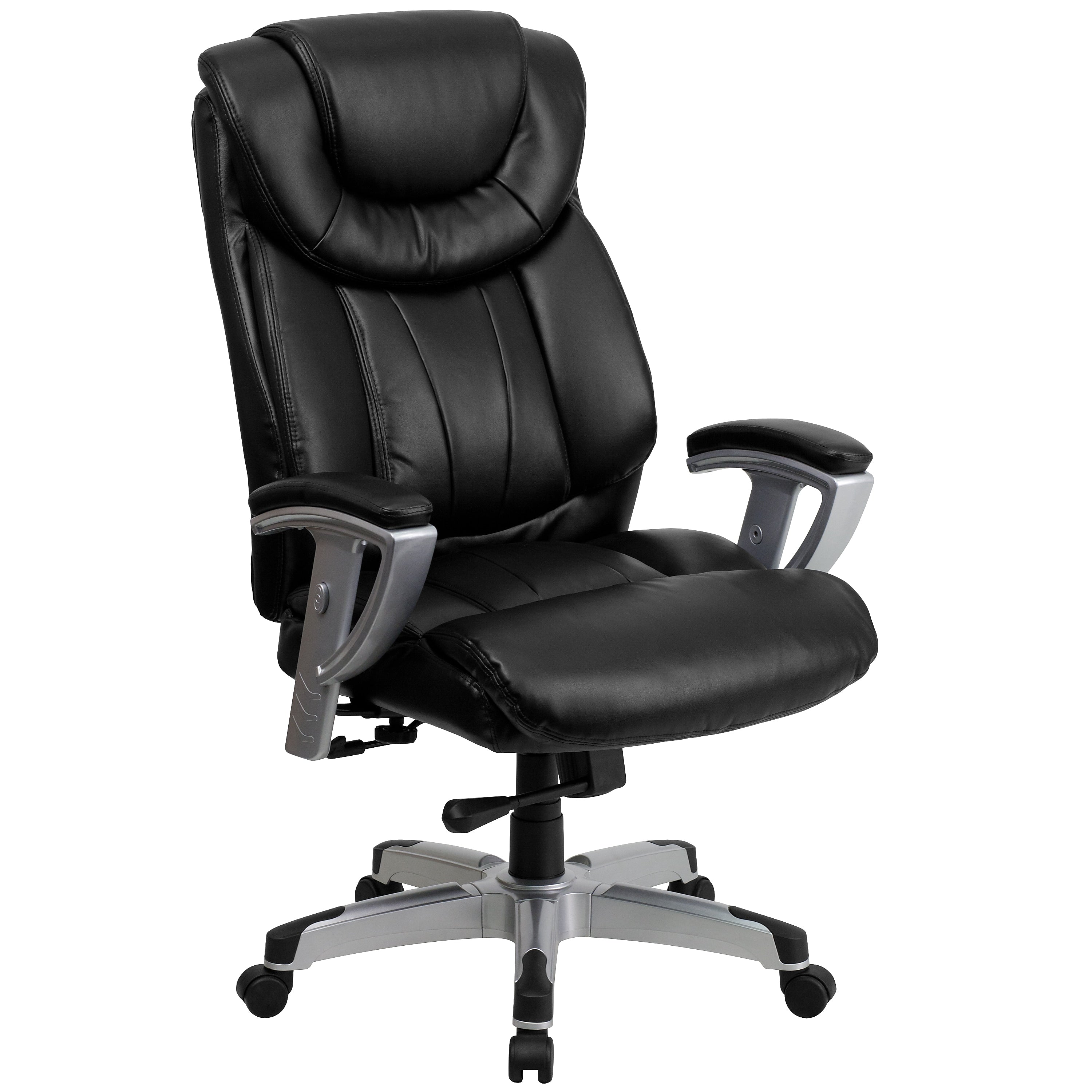 Flash Furniture HERCULES Series LeatherSoft Swivel Big & Tall Executive Office Chair, Black