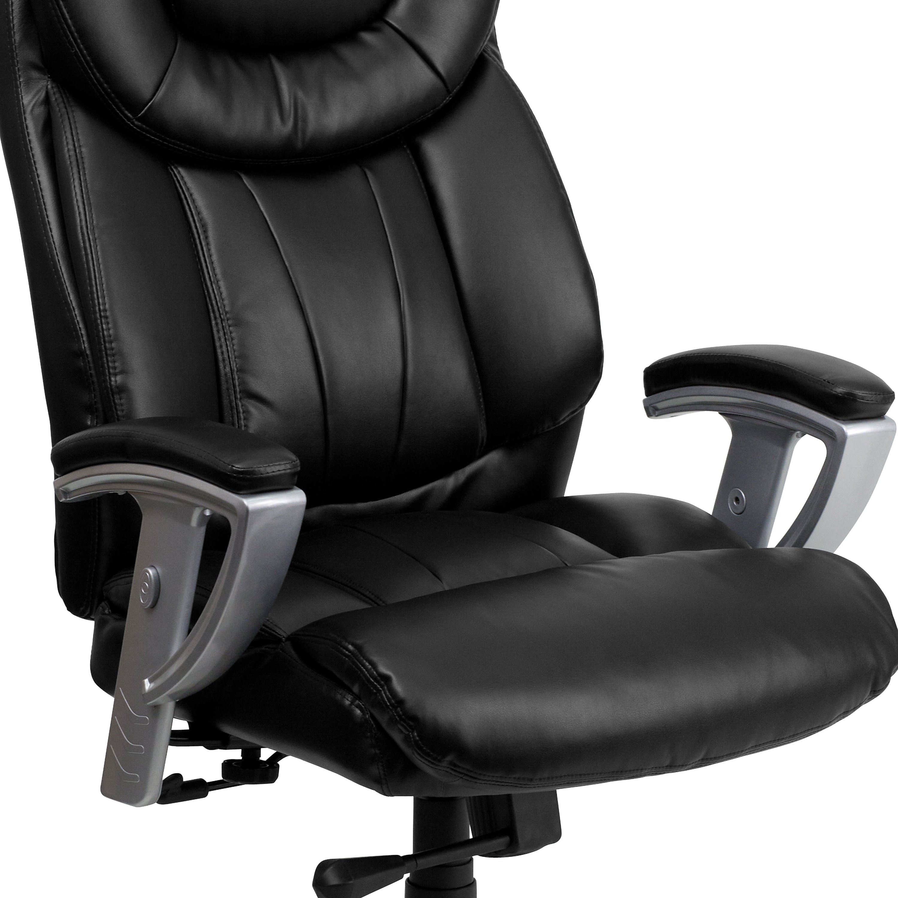 Flash Furniture HERCULES Series LeatherSoft Swivel Big & Tall Executive Office Chair, Black