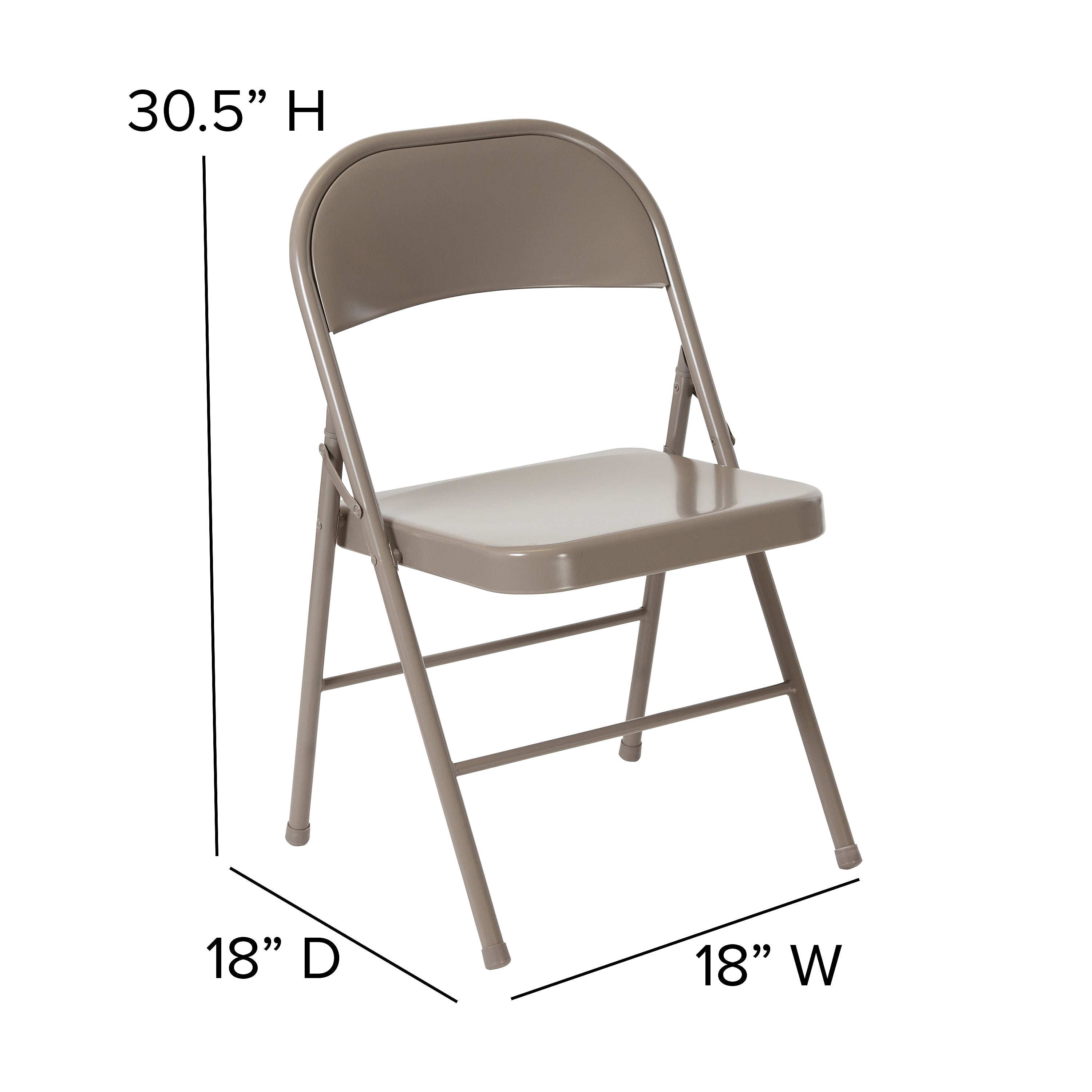 Flash Furniture HERCULES Series Metal Folding Chair, 4/Pk