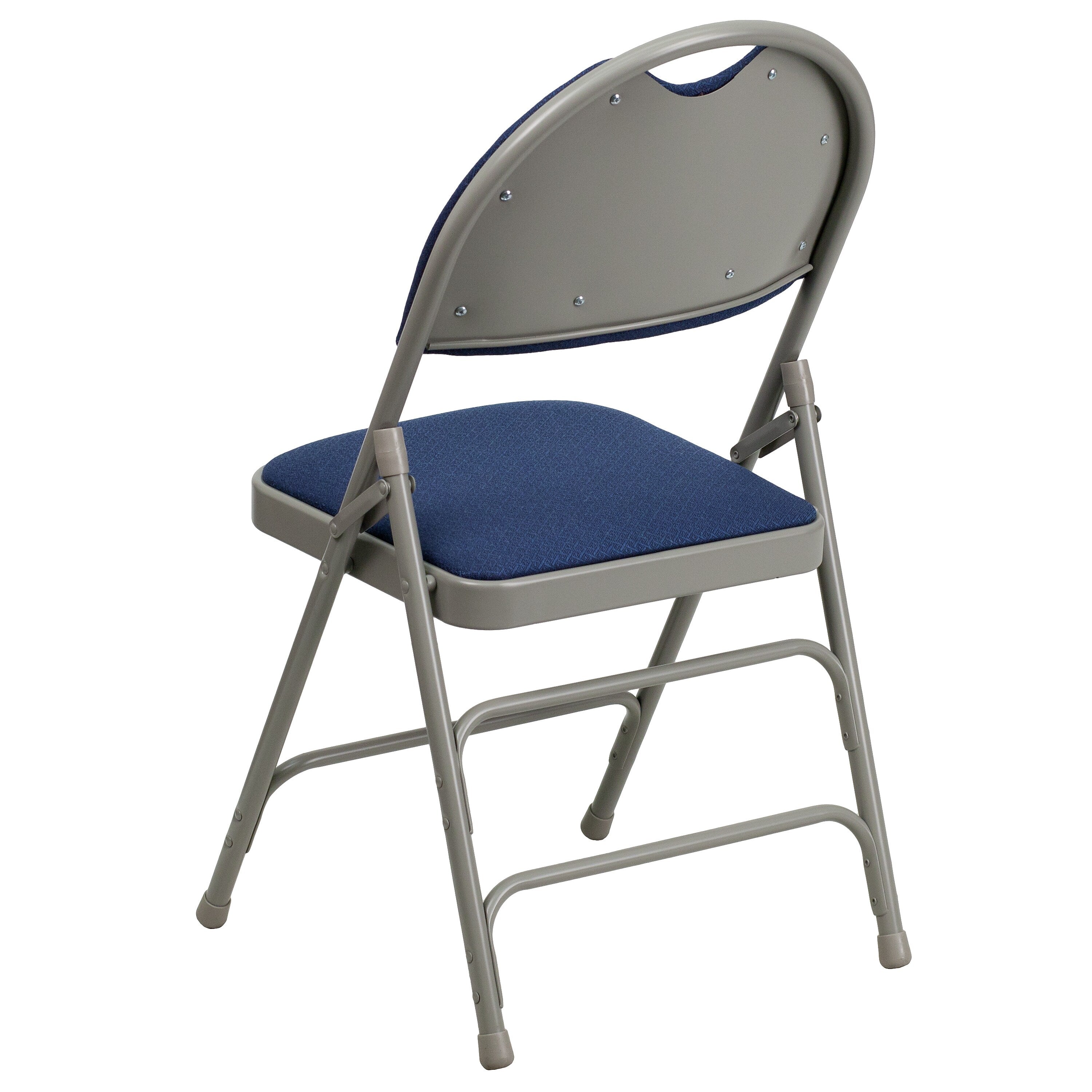 Flash Furniture HERCULES™ Triple Braced Fabric Armless Folding Chair, Navy, 4/Pack