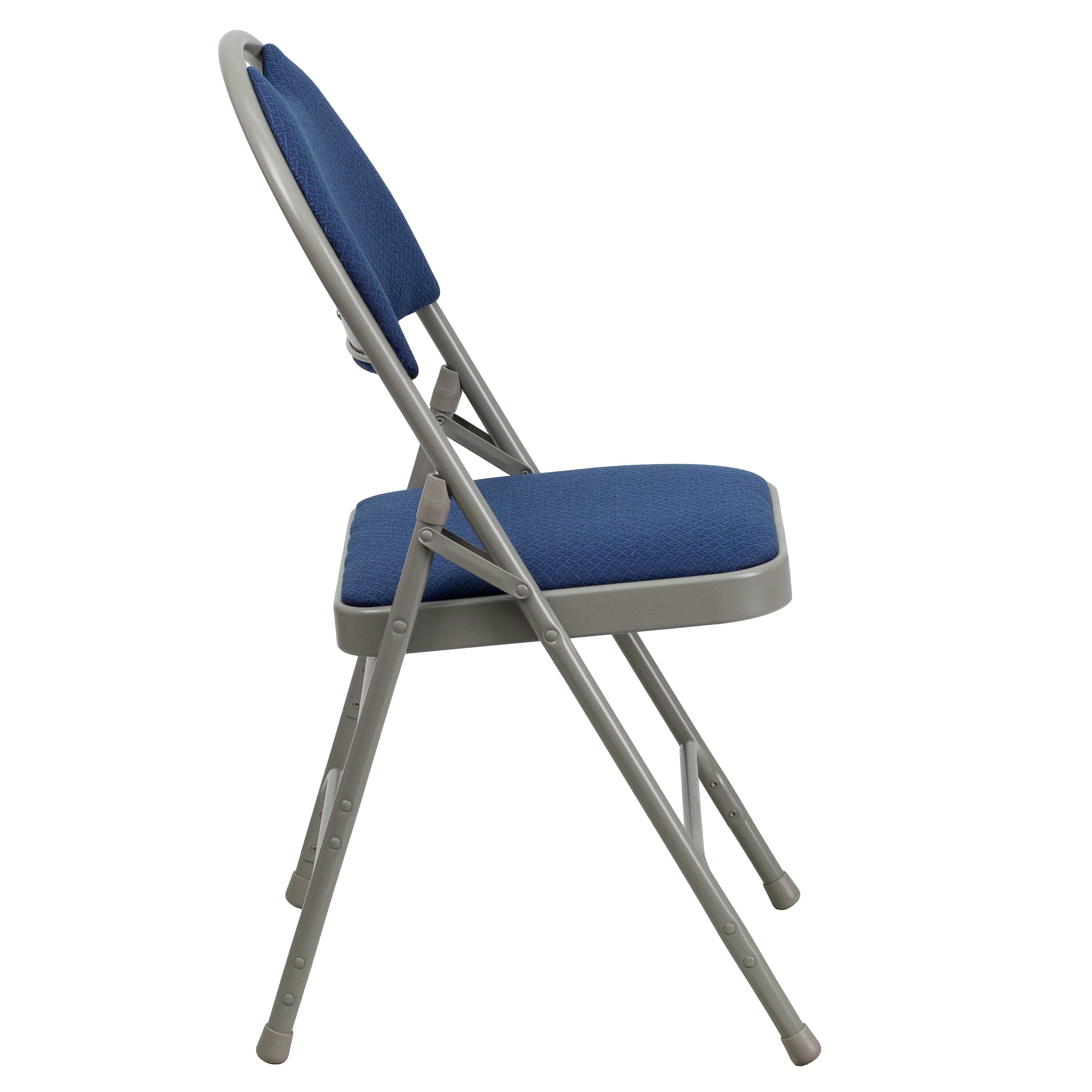 Flash Furniture HERCULES™ Triple Braced Fabric Armless Folding Chair, Navy, 4/Pack