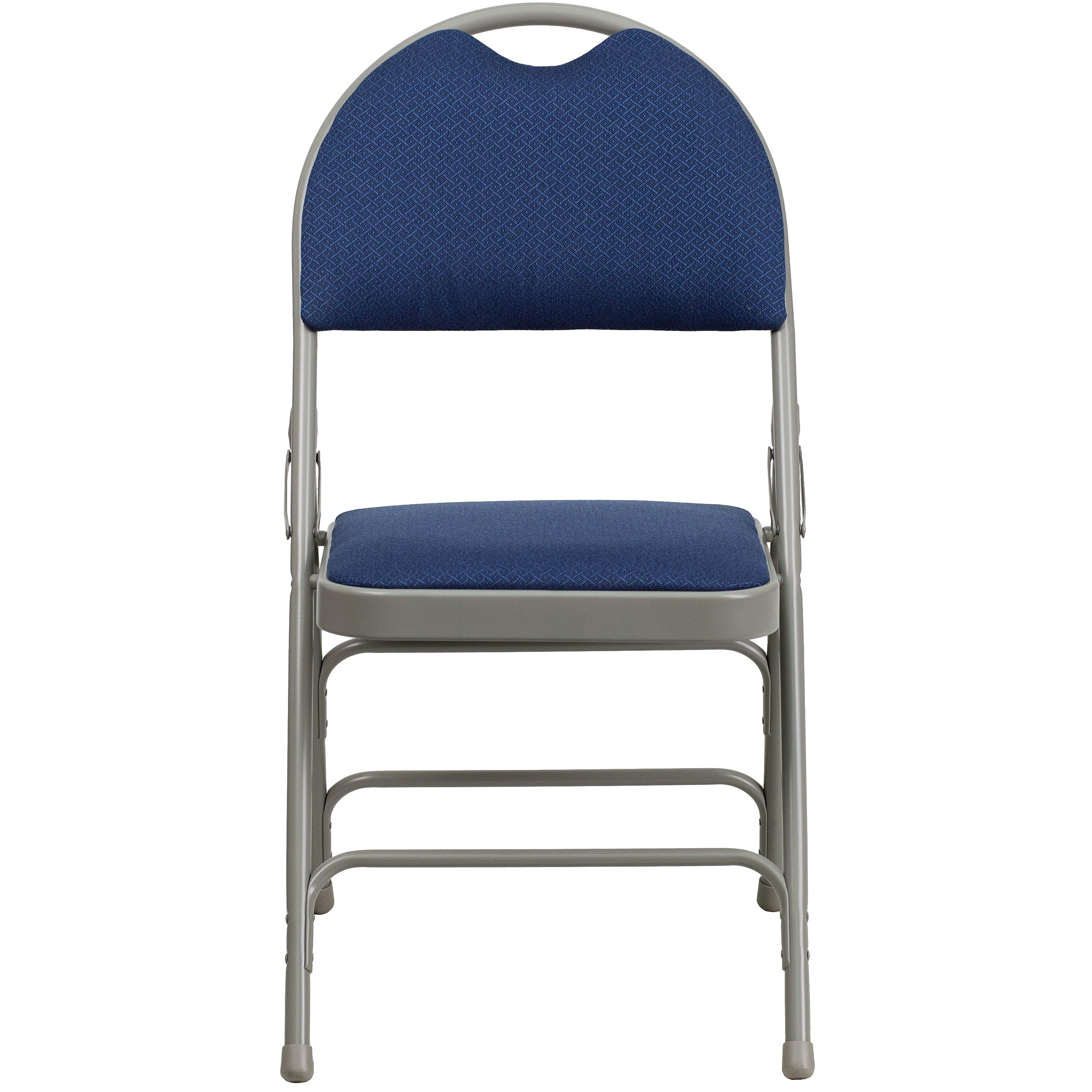 Flash Furniture HERCULES™ Triple Braced Fabric Armless Folding Chair, Navy, 4/Pack