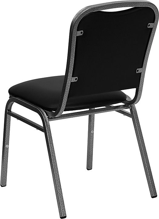 Flash Furniture HERCULES™ Vinyl Silver Vein Frame Banquet Chair, Black, 10/Pack