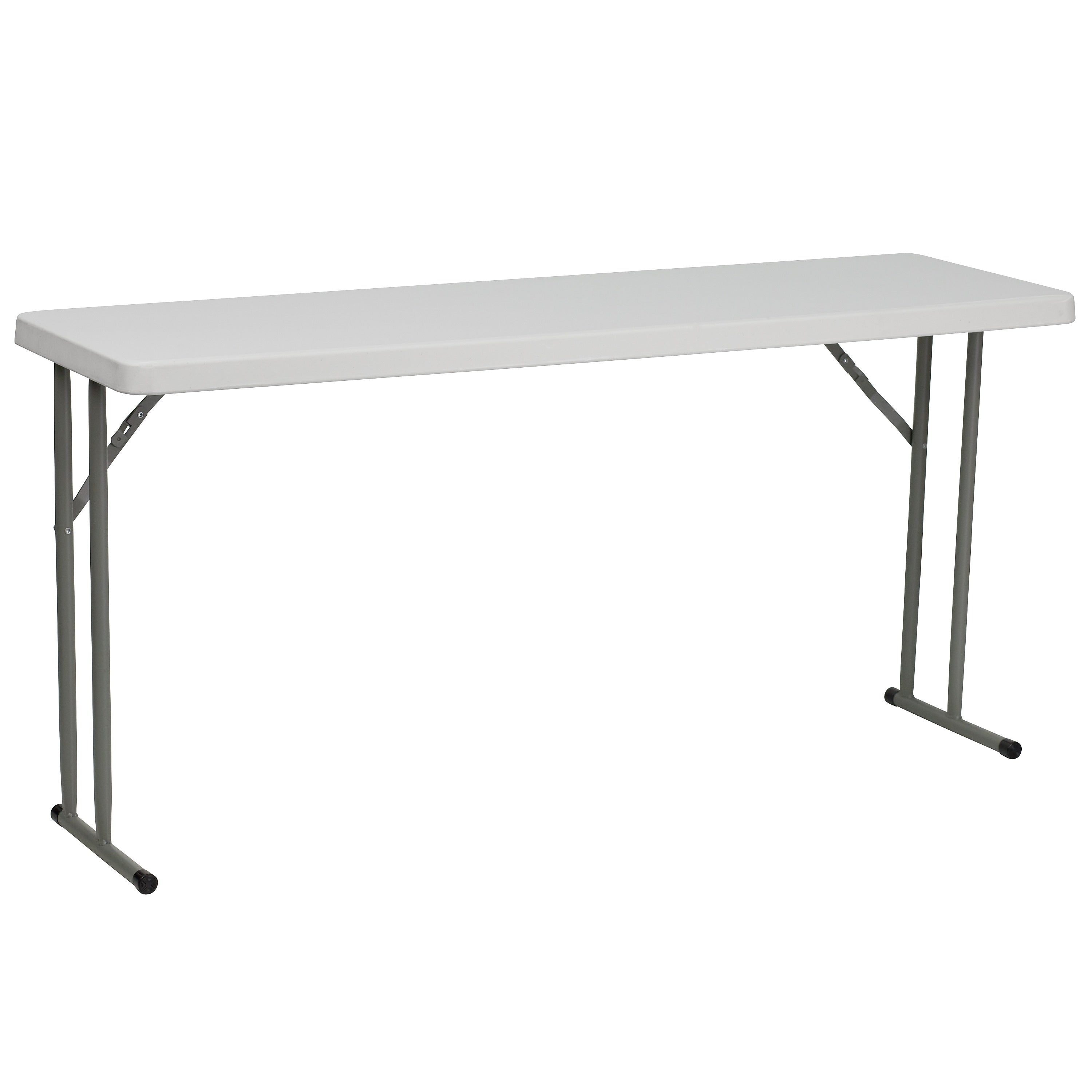 Flash Furniture Kathryn Folding Table, 60" x 18", Granite White