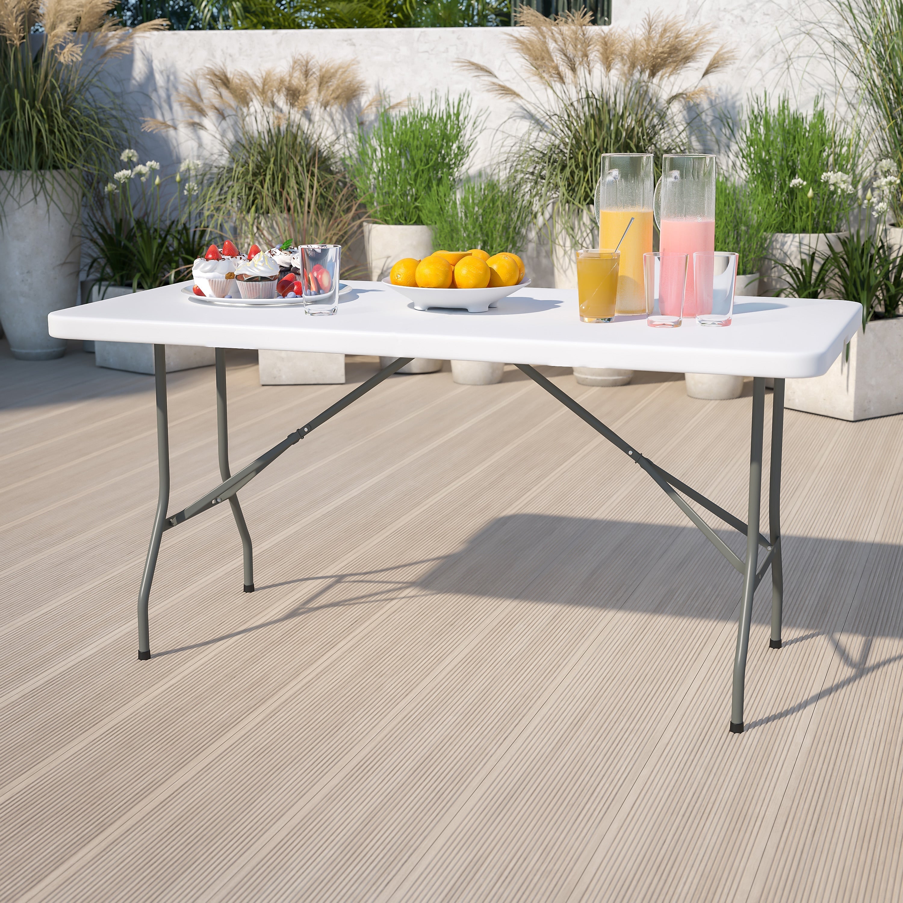 Flash Furniture Kathryn Folding Table, 60
