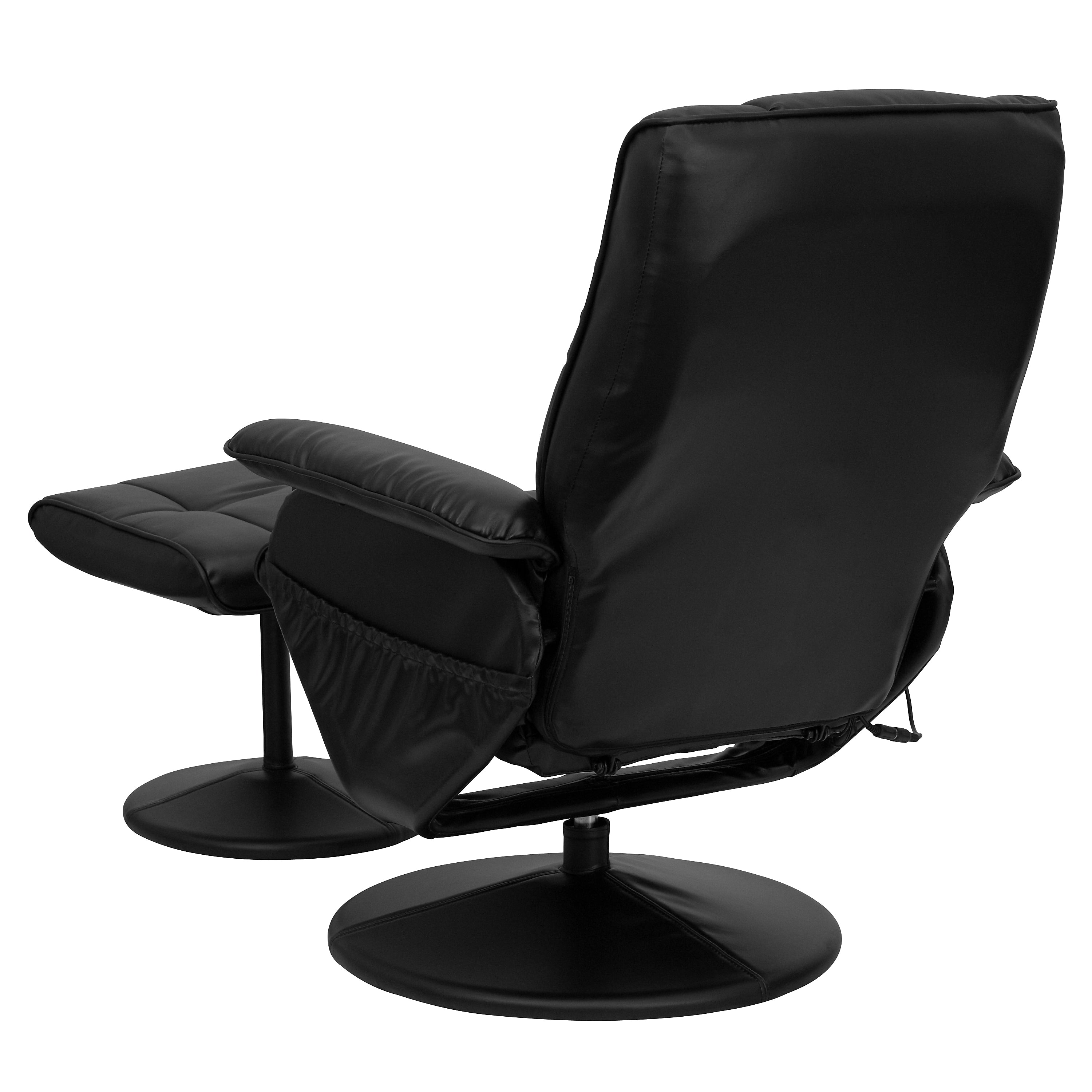 Flash Furniture Leather Massaging Recliner, Black