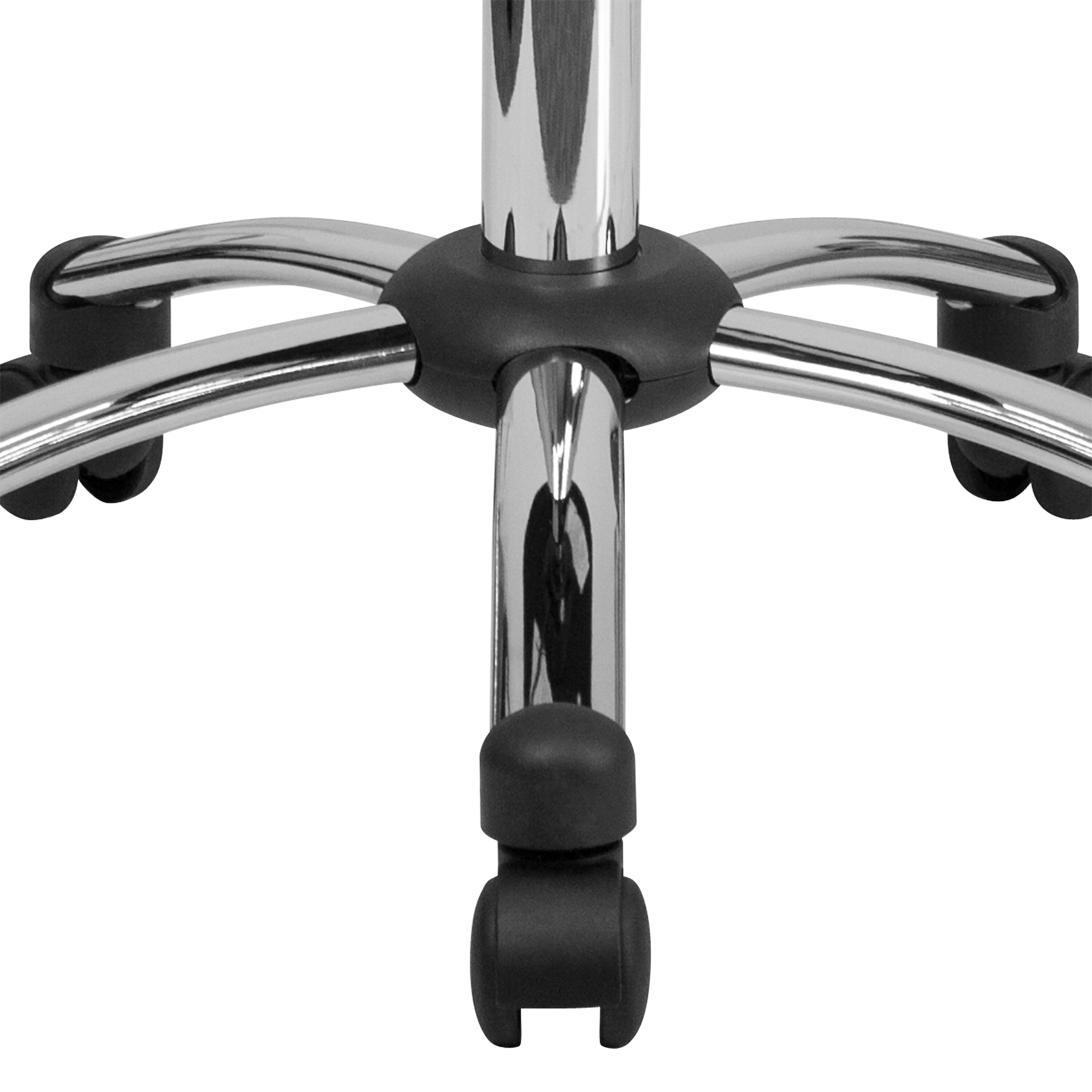 Flash Furniture Leather/Faux Leather Backless Stool, Black