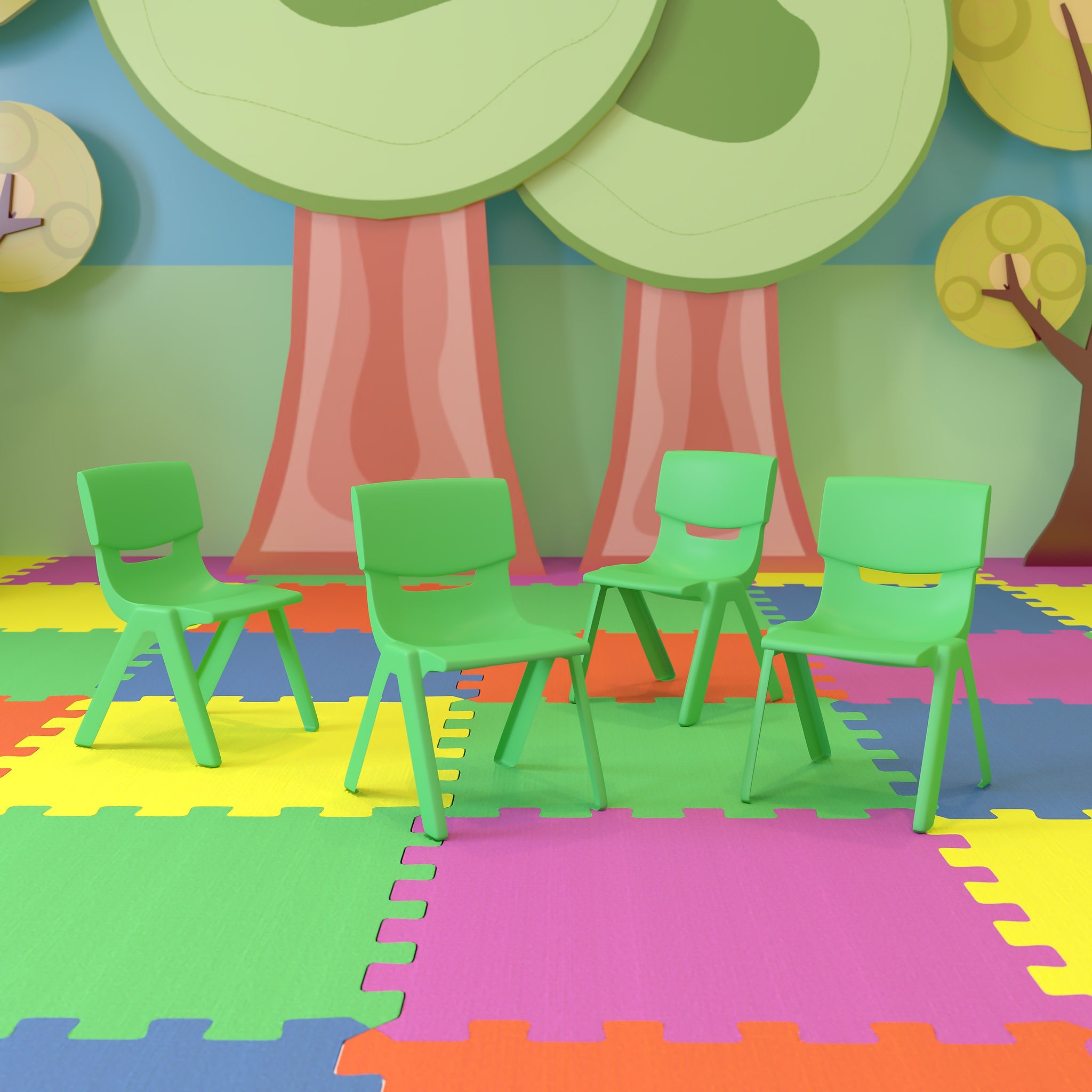 Flash Furniture Plastic School Chair with 10.5