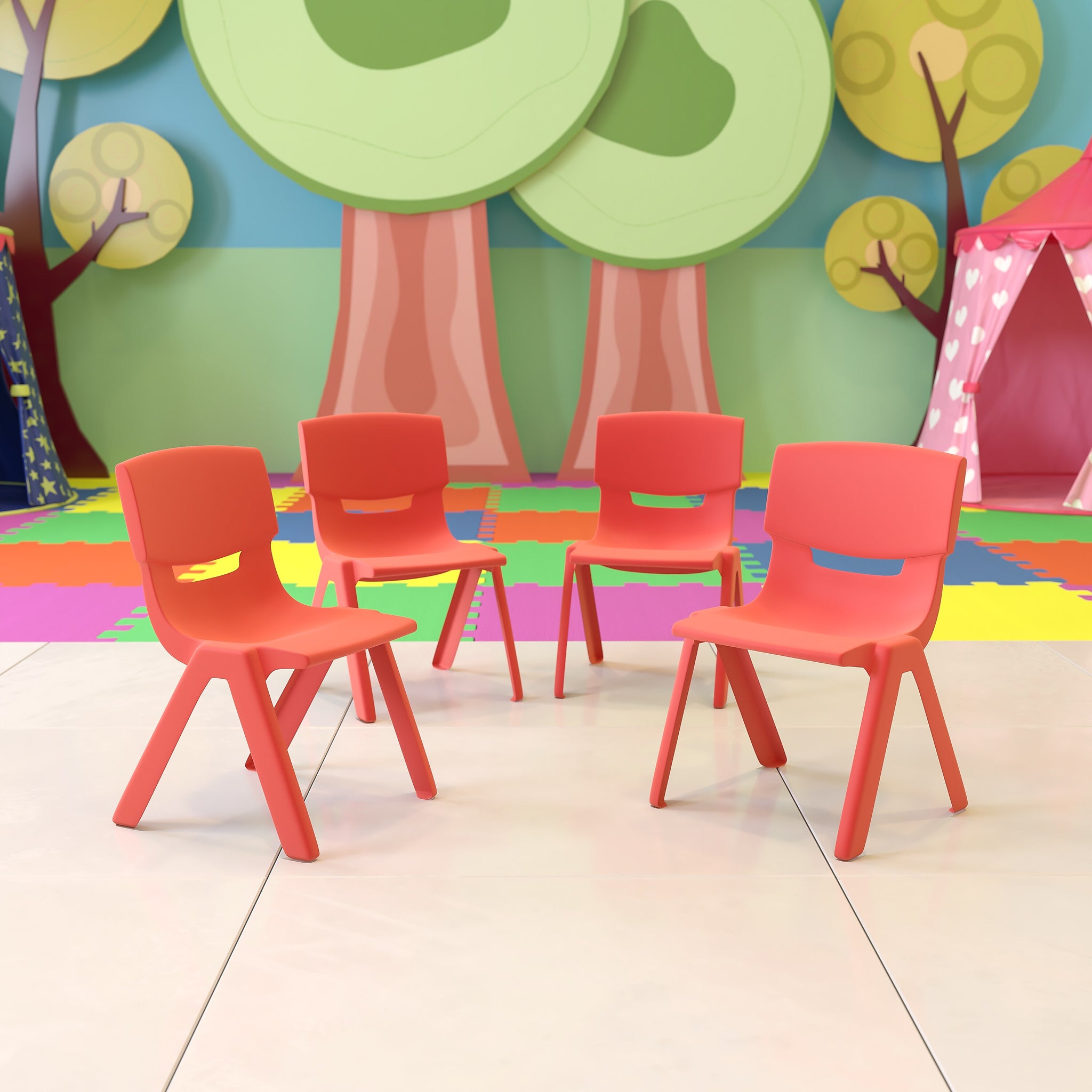 Flash Furniture Plastic School Chair with 10.5