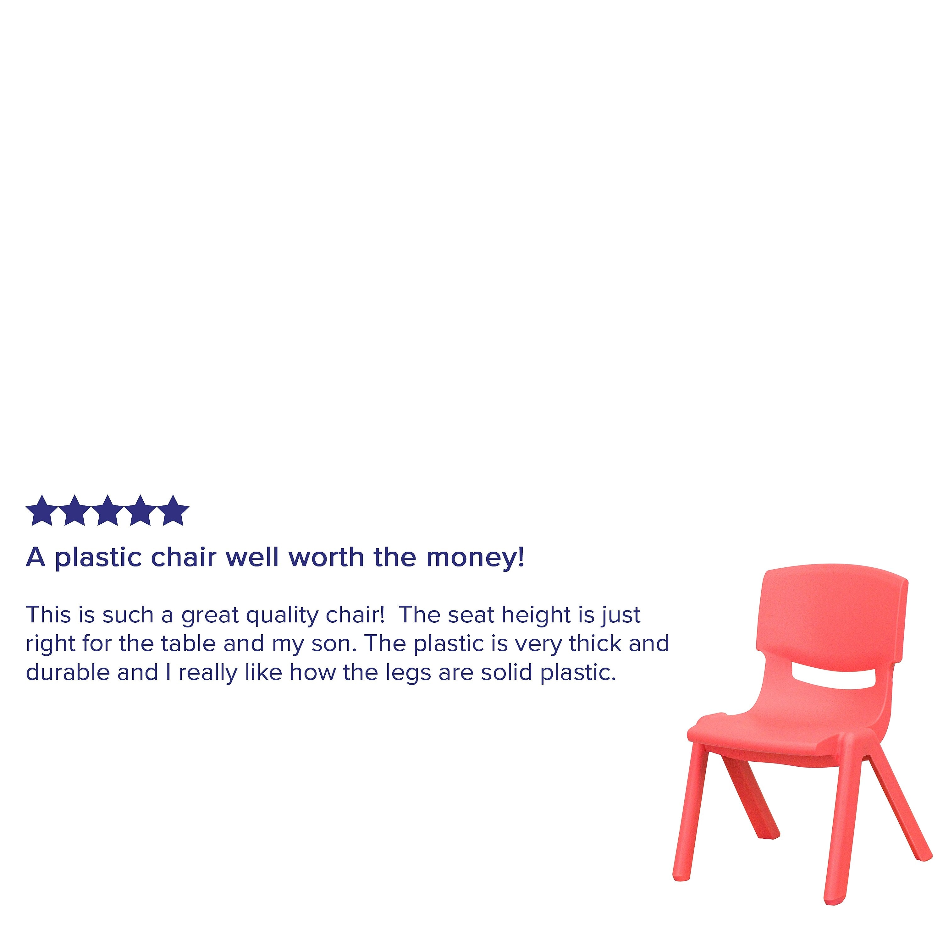 Flash Furniture Plastic School Chair with 10.5