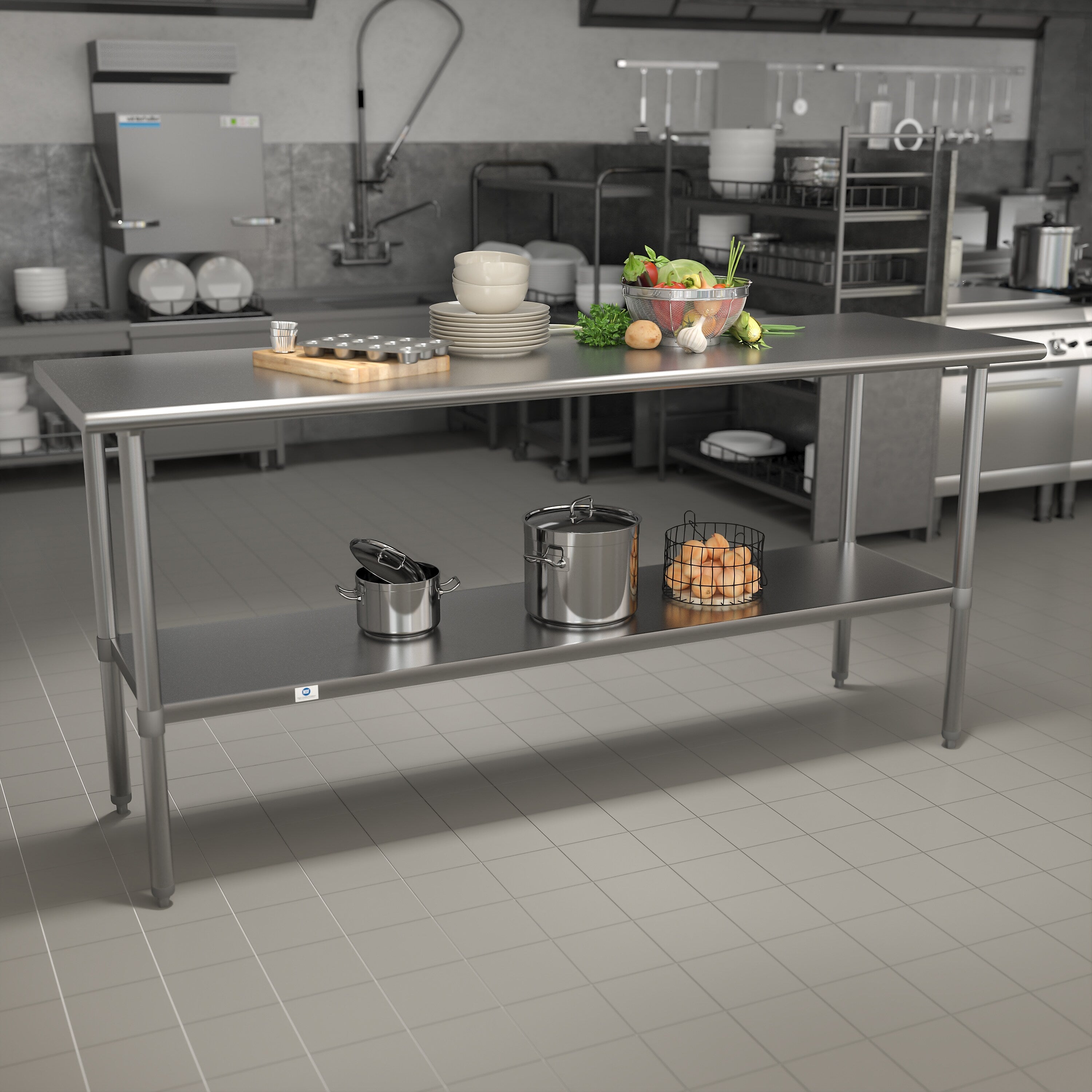 Flash Furniture Prep Table, 72